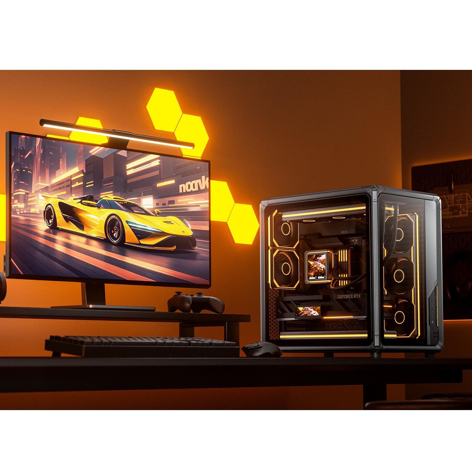 JONSBO X400 graues ATX-PC-Gehäuse, Back-Connect-Desktop-Gehäuse, MB Auxiliary Air Guidance Kühlsystem, E-Sport-Assistent, 3 Seiten SP 360 AIO, SP 427 mm GPU, ATX < 180 mm, Kompatibilität Bild 5