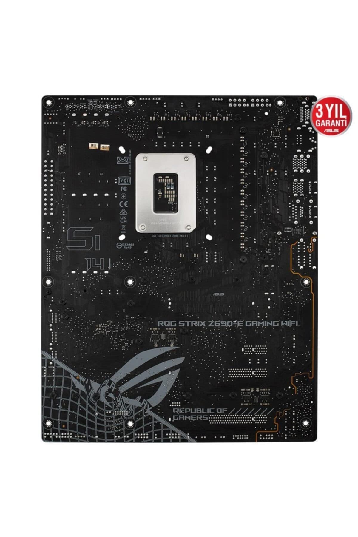 ASUS ROG Strix Z690-E Gaming WiFi Mainboard Sockel Intel LGA 1700 (Intel Z690, ATX, PCIe 5.0, DDR5 Speicher, WiFi 6E, 5X M.2, USB 3.2 Gen 2x2 Typ-C, Aura Sync) Bild 5