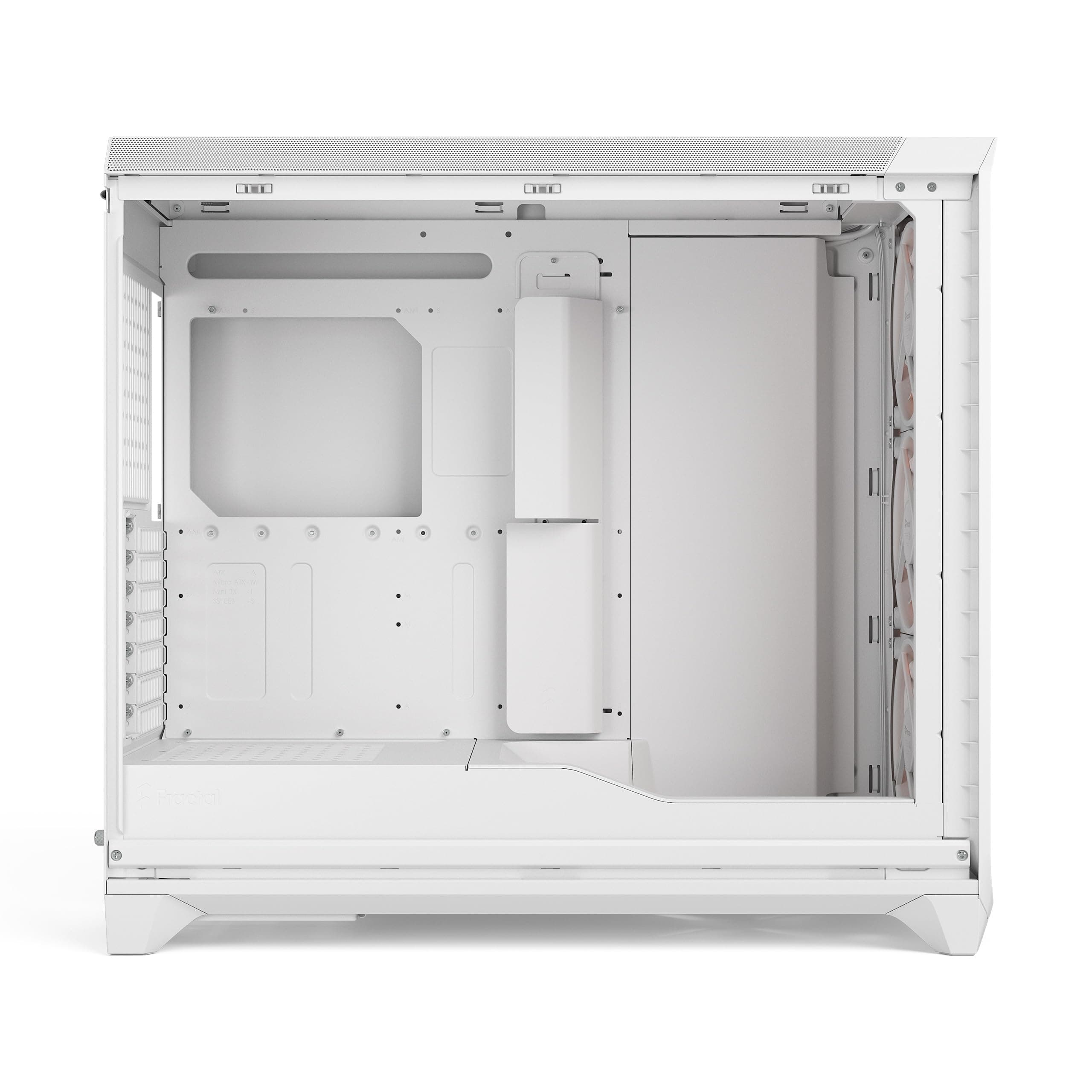 Fractal Design Meshify 3 XL White Tempered Glass Clear Tint - Gaming Computer-Gehäuse – Facetten-Mesh-Front – DREI Momentum 14 Lüfter enthalten – GPUs bis 512mm Länge - E-ATX/ATX/mATX Unterstützung Meshify 3 XL RGB Weiß Bild 7