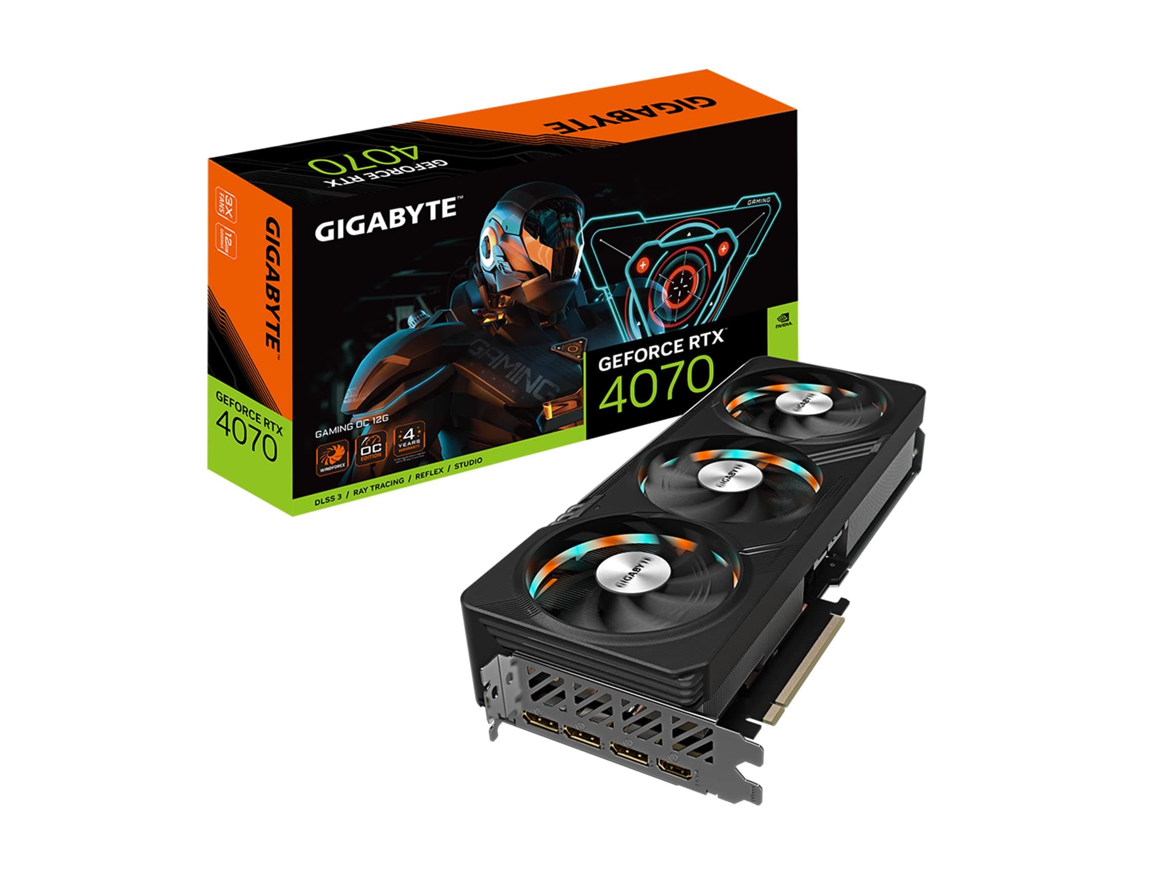 GIGABYTE GeForce RTX 4070 Gaming OC 12G Grafikkarte, 3x WINDFORCE Lüfter, 12GB 192-Bit GDDR6X, GV-N4070GAMING OC-12GD Grafikkarte Bild 2