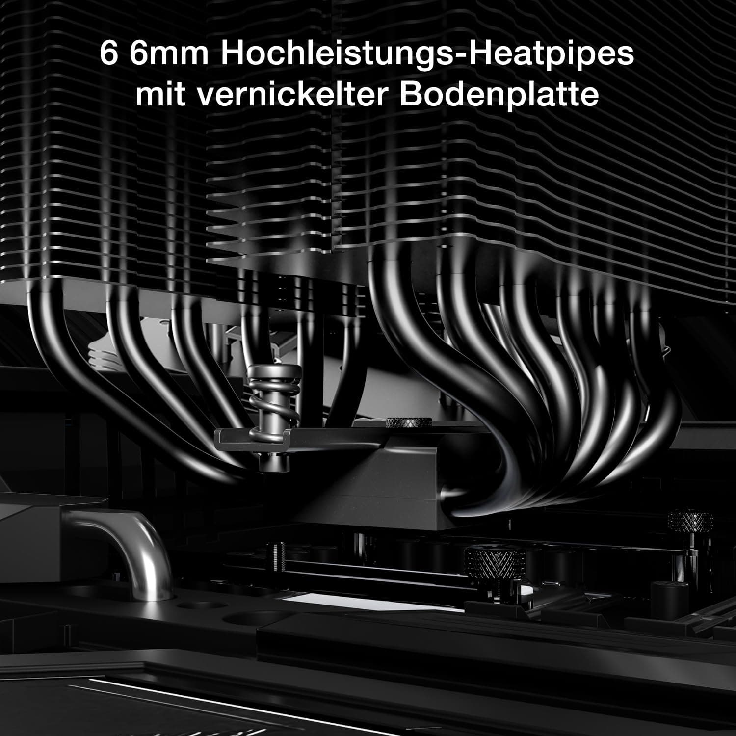 be quiet! Pure Rock Pro 3 LX Luftkühler, beeindruckend hohe Kühlleistung, sechs 6mm Hochleistungs-Heatpipes, 2 optimierte Light Wings LX 120mm PWM-Lüfter, kompatibel mit Flüssigmetall-Wärmeleitpaste Bild 5