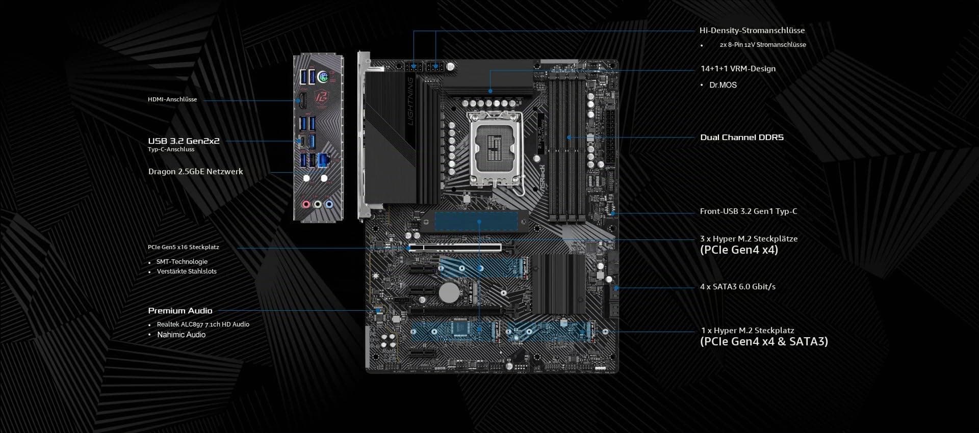 ASRock Z790 Phantom Gaming Lightning DDR5, 90-MXBKA0-A0UAYZ Bild 5