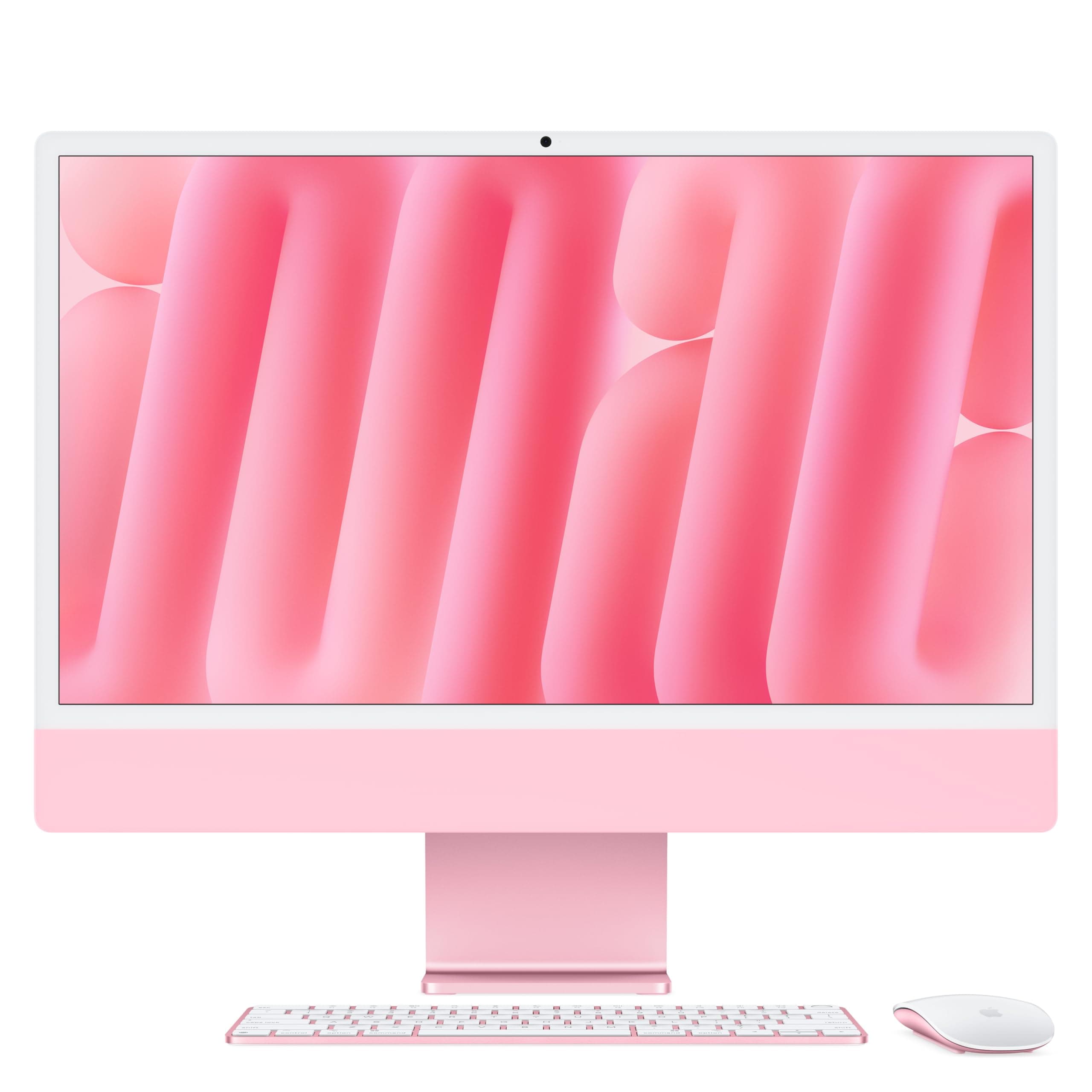 Apple iMac All-in-One Desktop-Computer mit M4 Chip mit 10 Core CPU und 10 GPU: 24 Retina Display 16 GB gemeinsamer Arbeitsspeicher 512 GB SSD Speicher passendes Zubehör Rosé Rosé 512 GB SSD Standardglas 16 GB Gemeinsamer Arbeitsspeicher