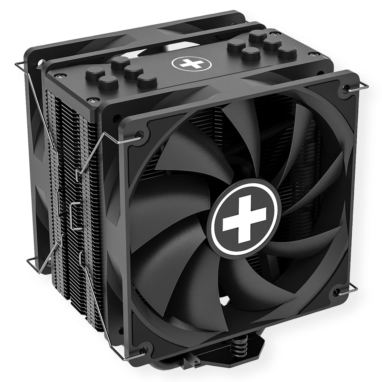 Xilence M705D AMD und Intel CPU Kühler, 2x 120mm Black PWM Lüfter, 220W TDP, schwarz Bild 4