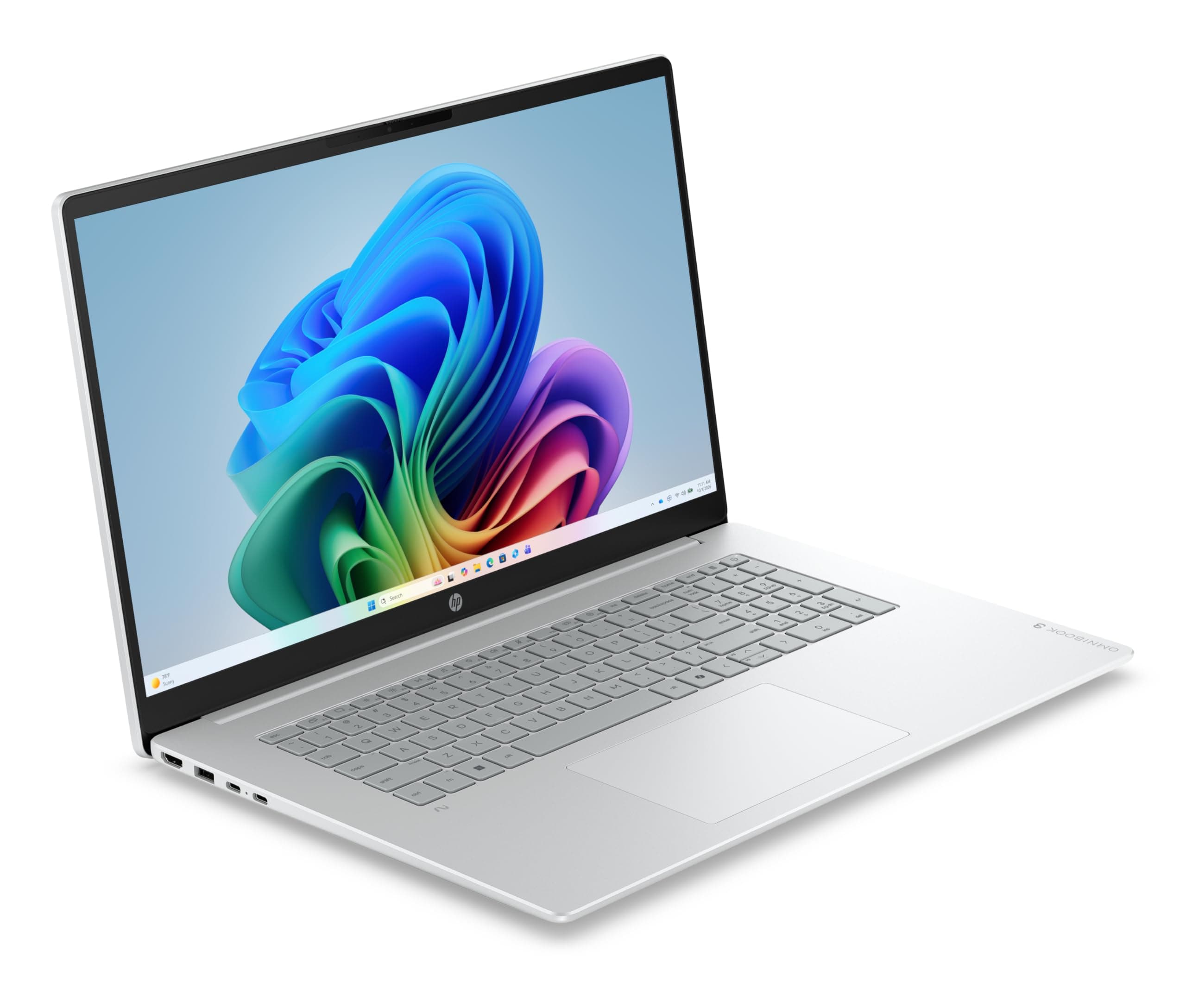 HP OmniBook 3 Laptop (17,3" FHD Display, Intel Core Ultra 5, 16GB RAM, 512GB, Win11, QWERTZ) - Silber Intel Core Ultra 5, 16GB RAM, 512GB 17,3 Zoll Silber Bild 4