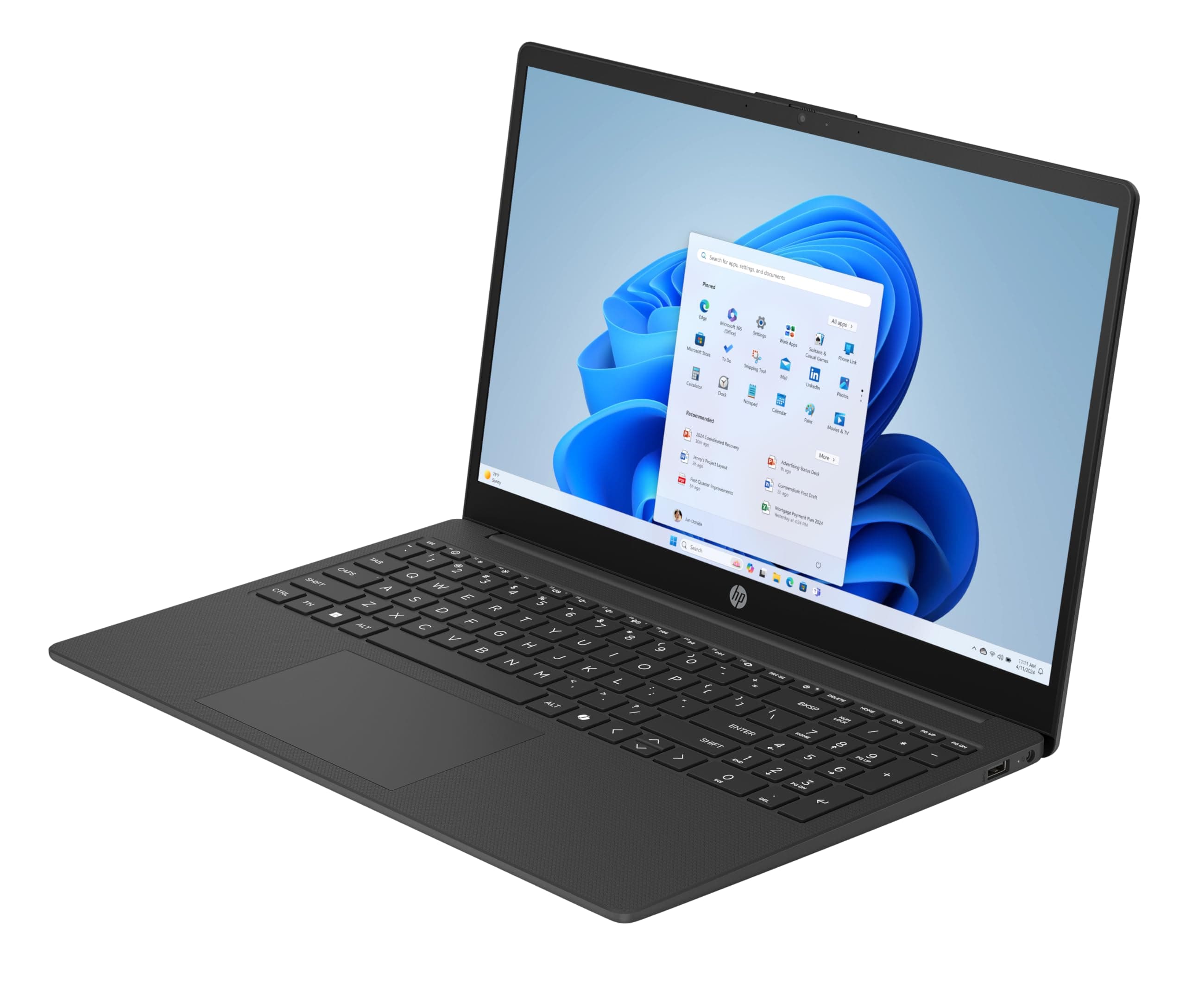 HP Laptop | 15,6" FHD Display | Intel Core i3-N305 | 8 GB DDR4 RAM | 512 GB SSD | Intel UHD Graphics | Windows 11 Home | QWERTZ | Jet Black Intel Core i3-N305 8 GB DDR4 RAM + 512 GB SSD Schwarz mit Copilot Key Bild 2