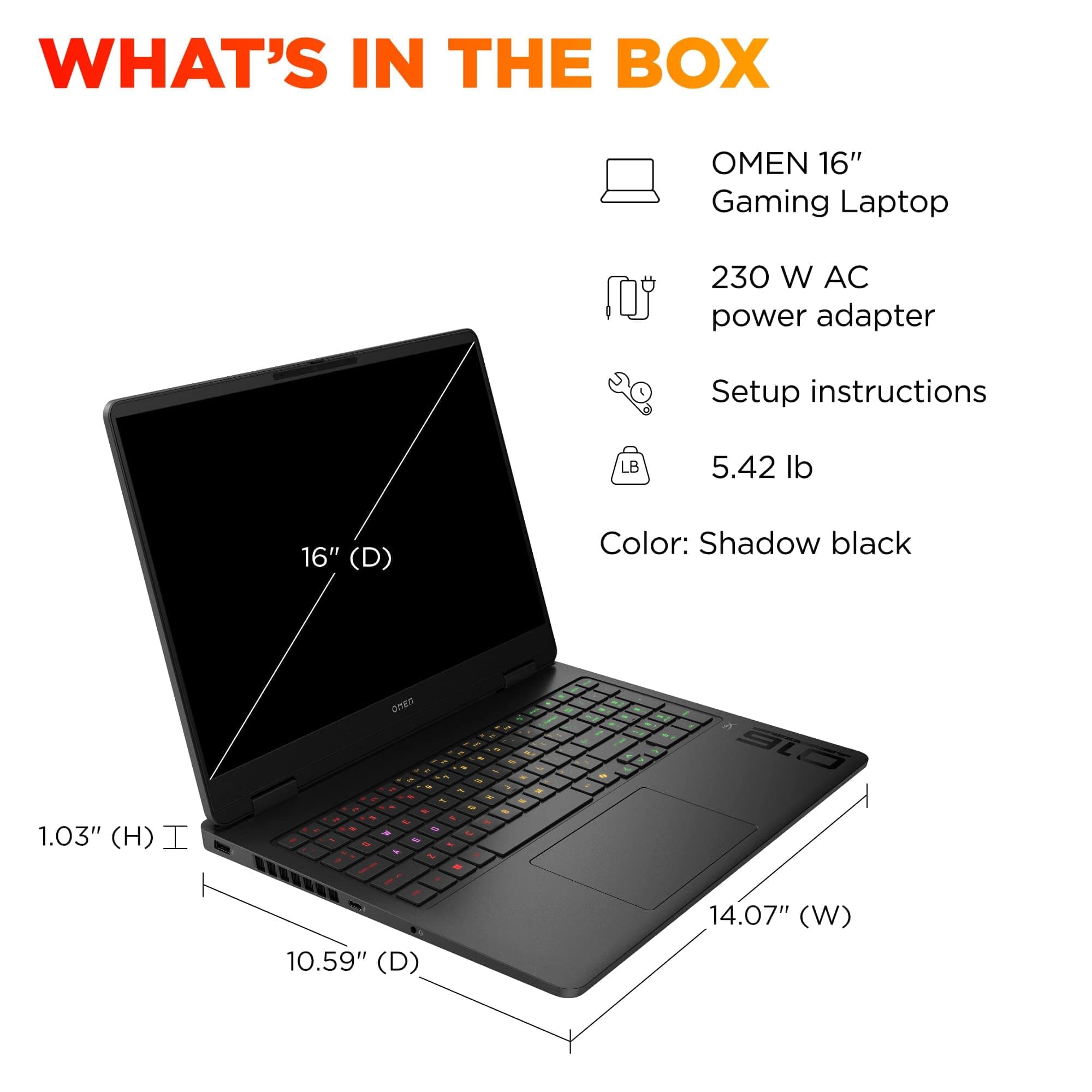 HP OMEN 16 Slim Gaming Laptop mit Headset (AMD Ryzen 9 8940HX, 64GB DDR5, 2TB SSD, NVIDIA RTX 5060 8GB, 16-core (>Ultra 7-155H)), FHD+ 144Hz Display, 4-Zonen RGB-Hintergrundbeleuchtung, IR-Webcam 64GB|2TB + Headset Bild 5
