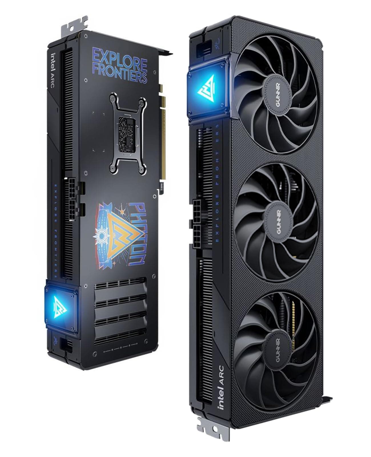 Cutesliving GUNNIR Intel Arc B570 Photon 10GB GDDR6 Grafikkarte, 2670 MHz Boost (3X DP 2.1 + HDMI 2.1 | PCIe 4.0 x16) Triple-Fan Cooling, 4K/8K Ready, RTX 4060 Competitor (Schwarz) Bild 2