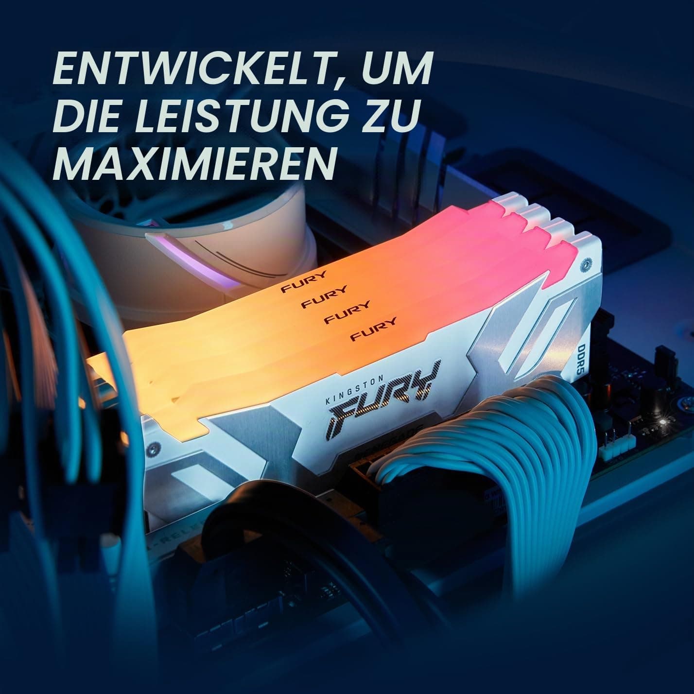 Kingston FURY Renegade Weiß RGB XMP 16GB 6400MT/s DDR5 CL32 DIMM Desktop Gaming Speicher - KF564C32RWA-16 Bild 7