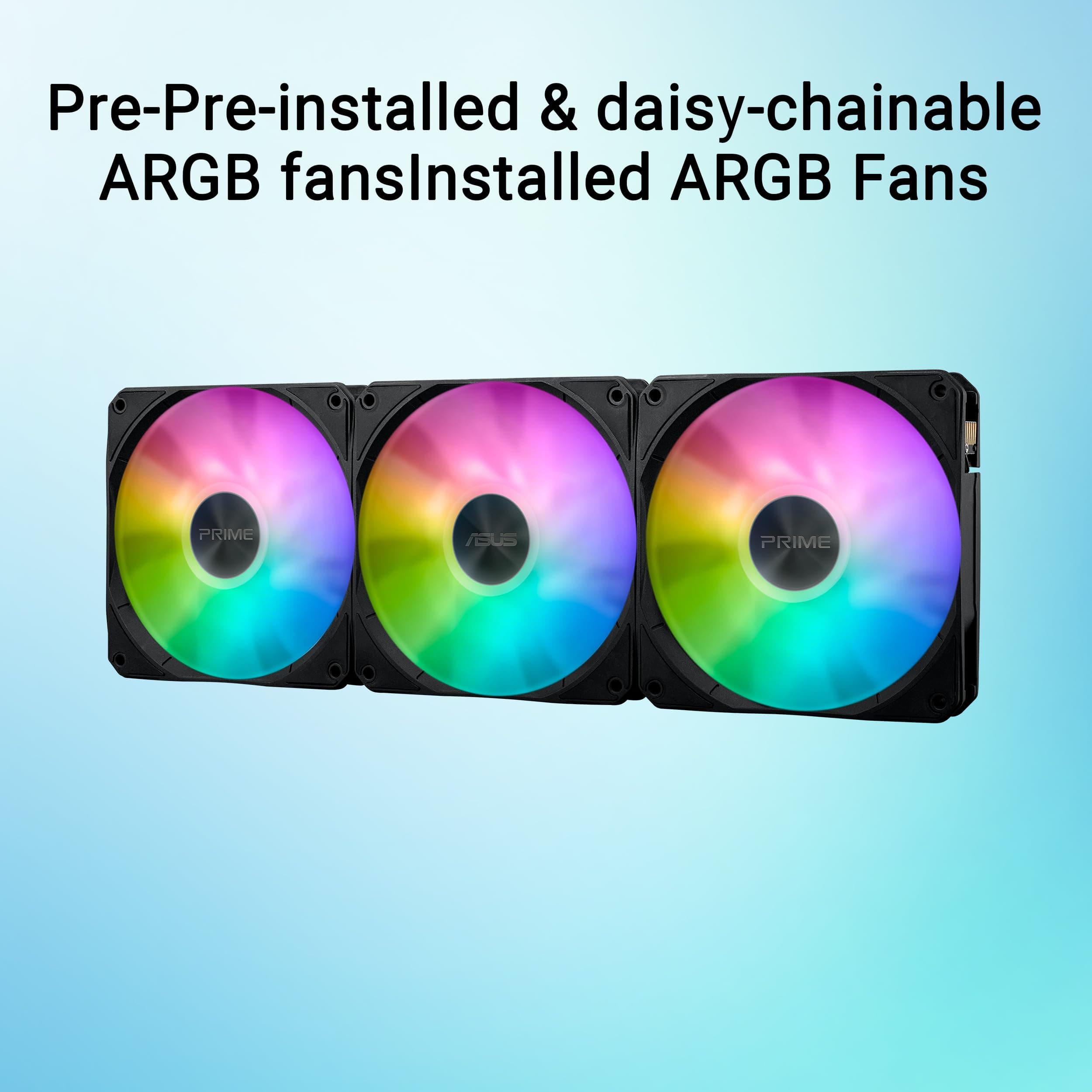 ASUS Prime LC ARGB All-in-One-Flüssig-CPU-Wasserkühlung (2,3-Zoll-LCD-Bildschirm, Asetek-Pumpe, vorinstallierte Daisy-Chain-fähige Lüfter, für Intel LGA 1851, 1700, 1200, 115X, AMD AM5, AM4) Bild 5