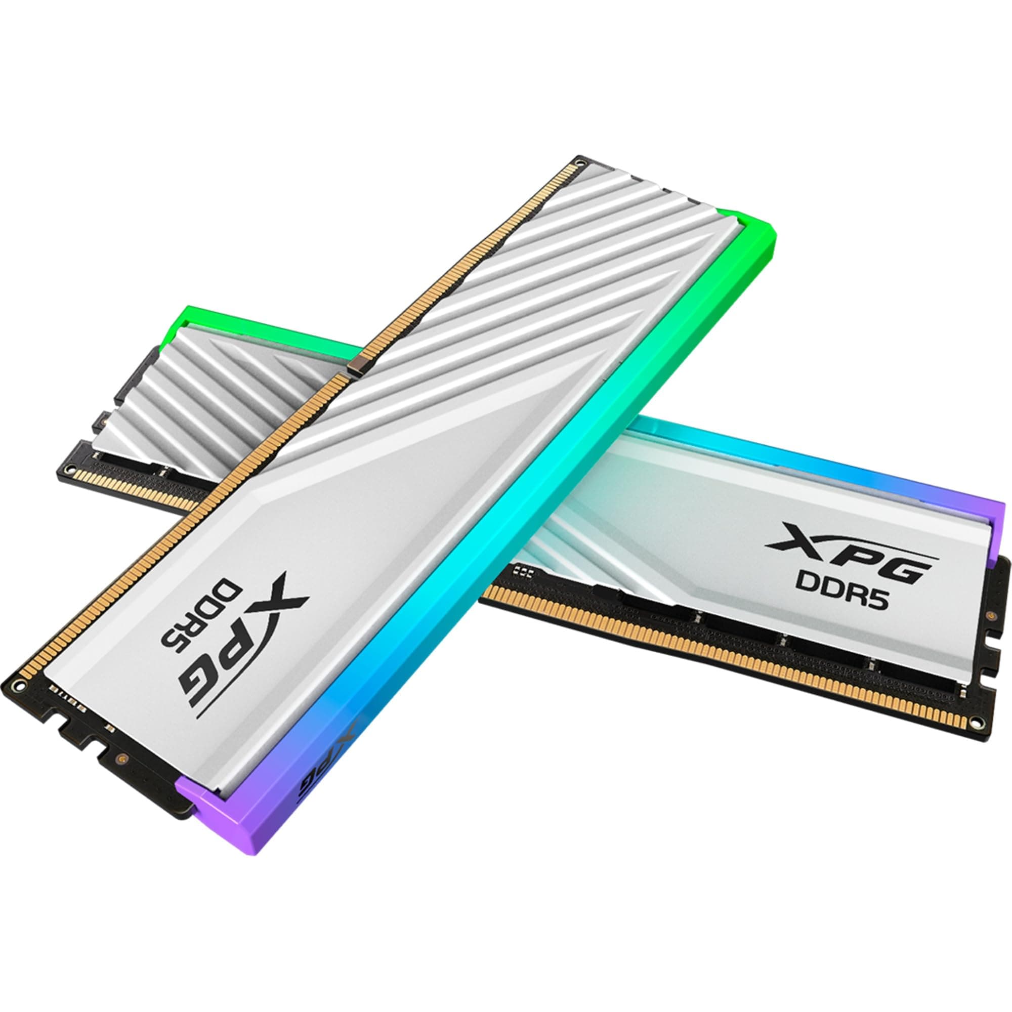 DIMM 64 GB DDR5-6000 (2x 32 GB) Dual-Kit (weiß, AX5U6000C3032G-DTLABRWH, Lancer Blade RGB, INTEL XMP, AMD EXPO) Bild 3