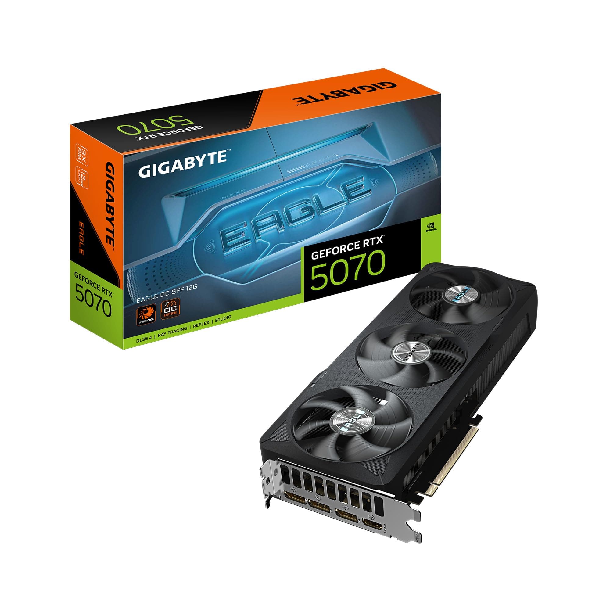 GIGABYTE GeForce RTX 5070 Eagle OC SFF 12G Grafikkarte, 12GB 192-Bit GDDR7, PCIe 5.0, WINDFORCE Cooling System, GV-N5070EAGLE OC-12GD Grafikkarte Bild 2