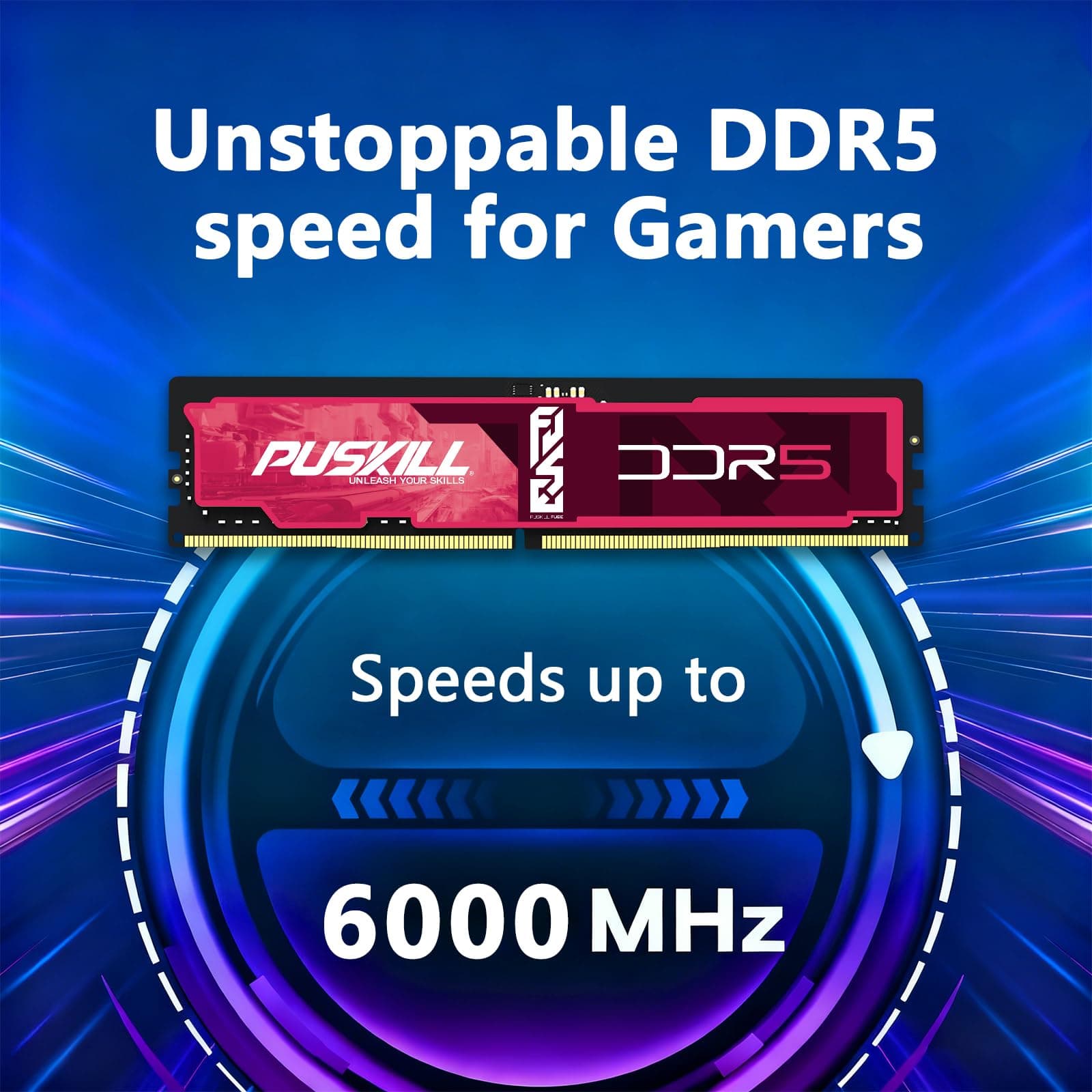 PUSKILL 32 GB DDR5 RAM (2 x 16 GB) 6000 MHz CL30 Desktop-Speicher | Gaming-PC-Upgrade mit extrem niedriger Latenz | Intel XMP 3.0 & AMD EXPO bereit für 700/600 & Ryzen 7000 (AM5) Bild 3