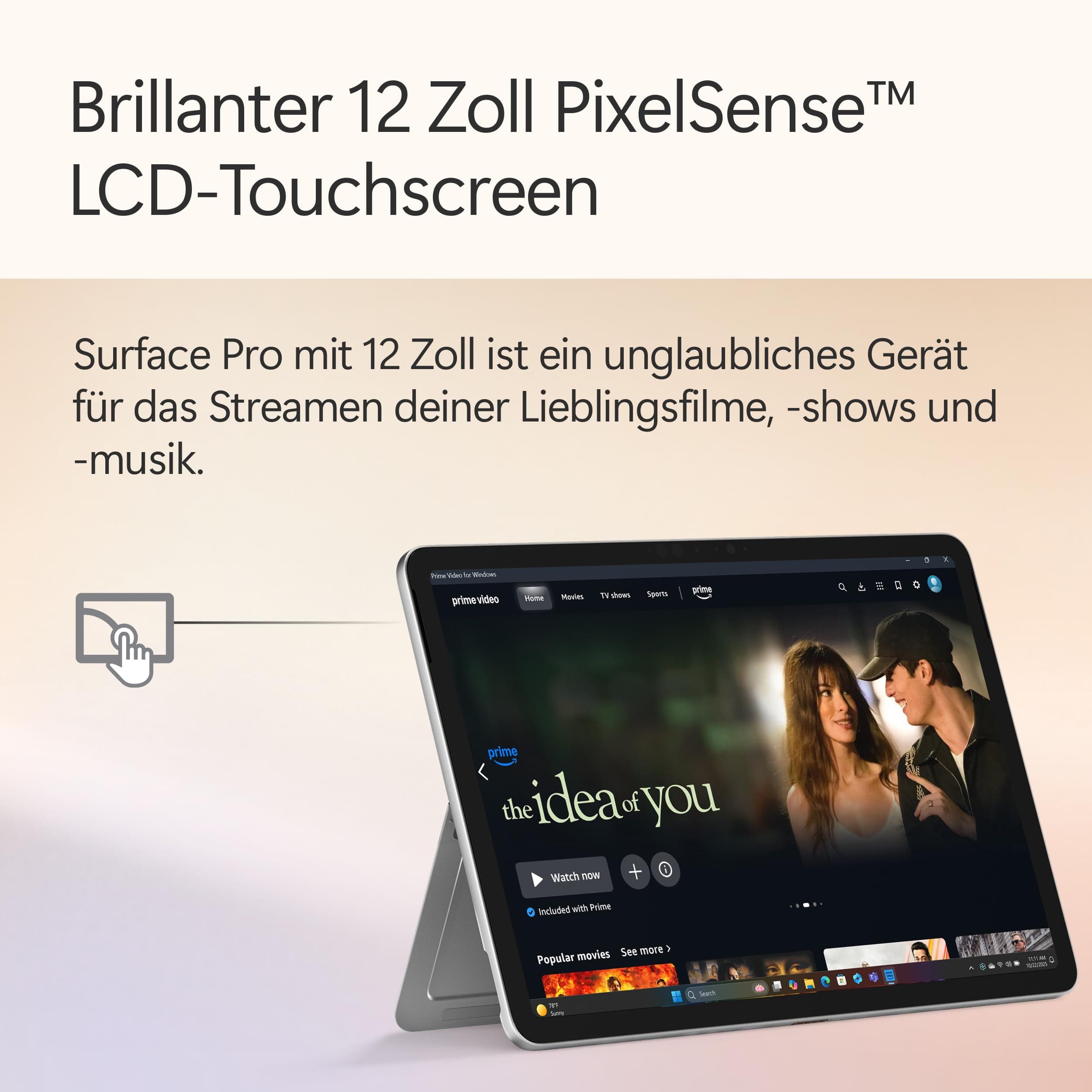 Microsoft Surface Pro | Copilot+ PC | 12” LCD Touchscreen | Snapdragon® X Plus | 16GB RAM | 256GB Speicher | Neuestes Modell | Platin Snapdragon X Plus (8-Kern) | 12'' LCD Touchscreen 16GB RAM | 256GB Speicher Platin Bild 4