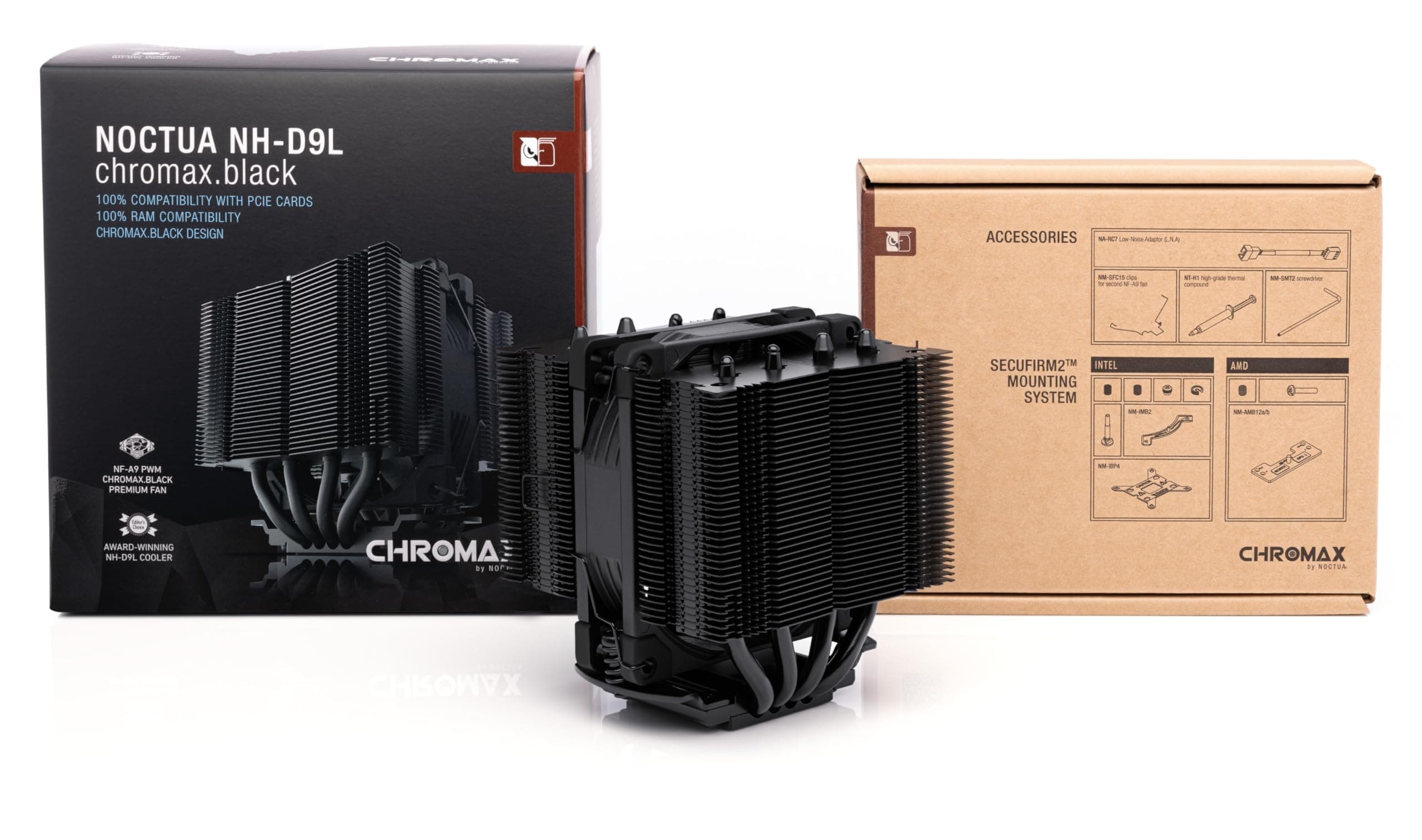 Noctua NH-D9L chromax.black, Premium CPU-Kühler mit NF-A9 92mm Lüfter (Schwarz) Bild 5