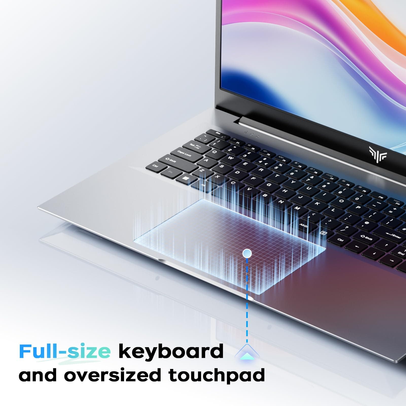 17.3 Zoll FHD Display Laptop, Quad-Core N-95 Prozessor bis zu 3.4GHz（Beat N100） Laptop, 16GB DDR4 512GB SSD Notebook mit Metallgehäuse Unterstützung WiFi, BT5.0, 3*USB3.2 17.3-Zoll-N95-16+512GB Bild 6