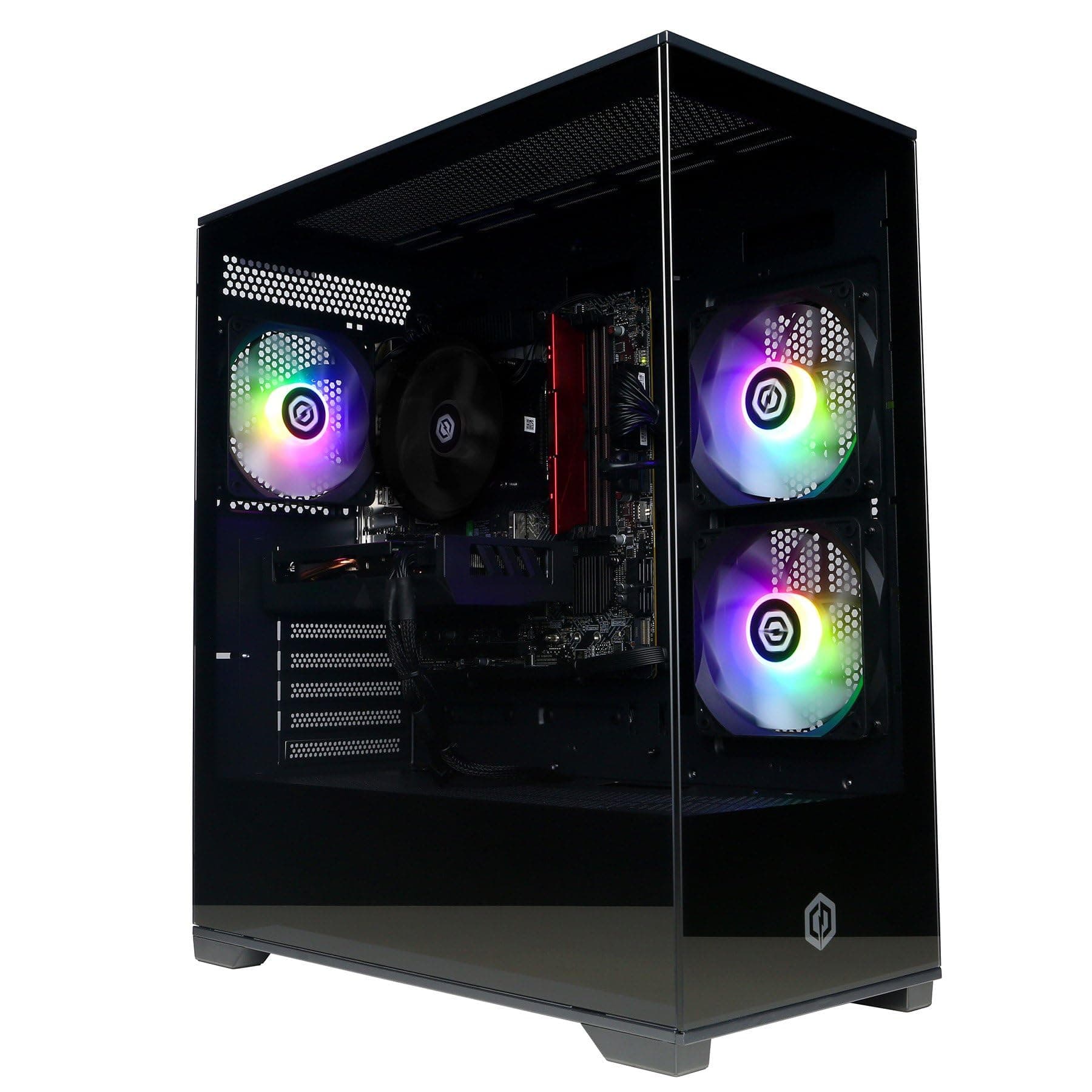 CYBERPOWERPC Wyvern Gaming PC - AMD Ryzen 7 8700F, Nvidia RTX 5060 Ti, 16GB RAM, 1TB NVMe SSD, 650W PSU, Wi-Fi, Windows 11, Prism Panoramic Black AMD Ryzen 7 8700F Nvidia RTX 5060 Ti