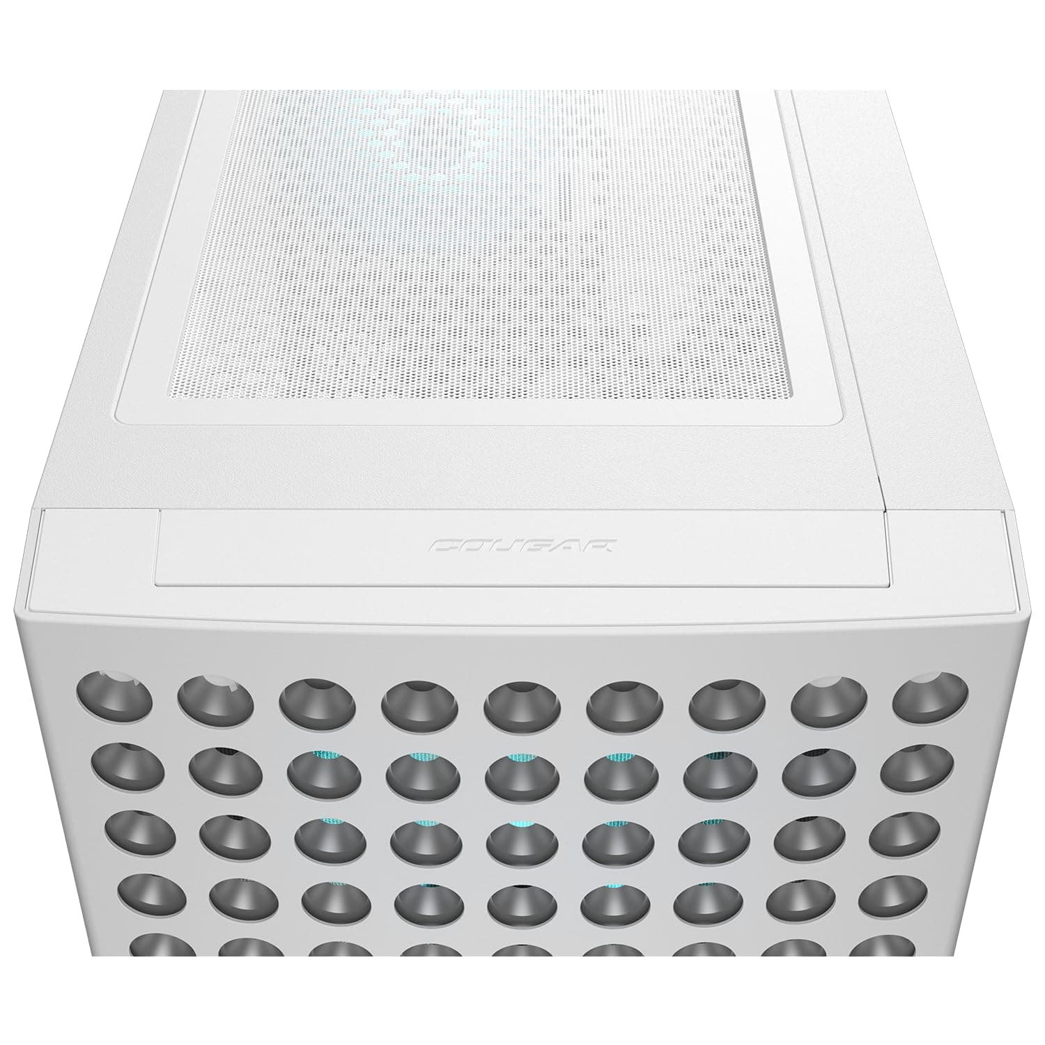 Cougar Airface ECO RGB Mid Tower Gaming Chassis: Kegelförmige Lüftungsschlitze, vorinstallierte 2 x Frontlüfter, 180 mm PWM Kühllüfter, Schnellschiebe-Staubfilter, modularer Front-I/O, vertikaler Bild 7