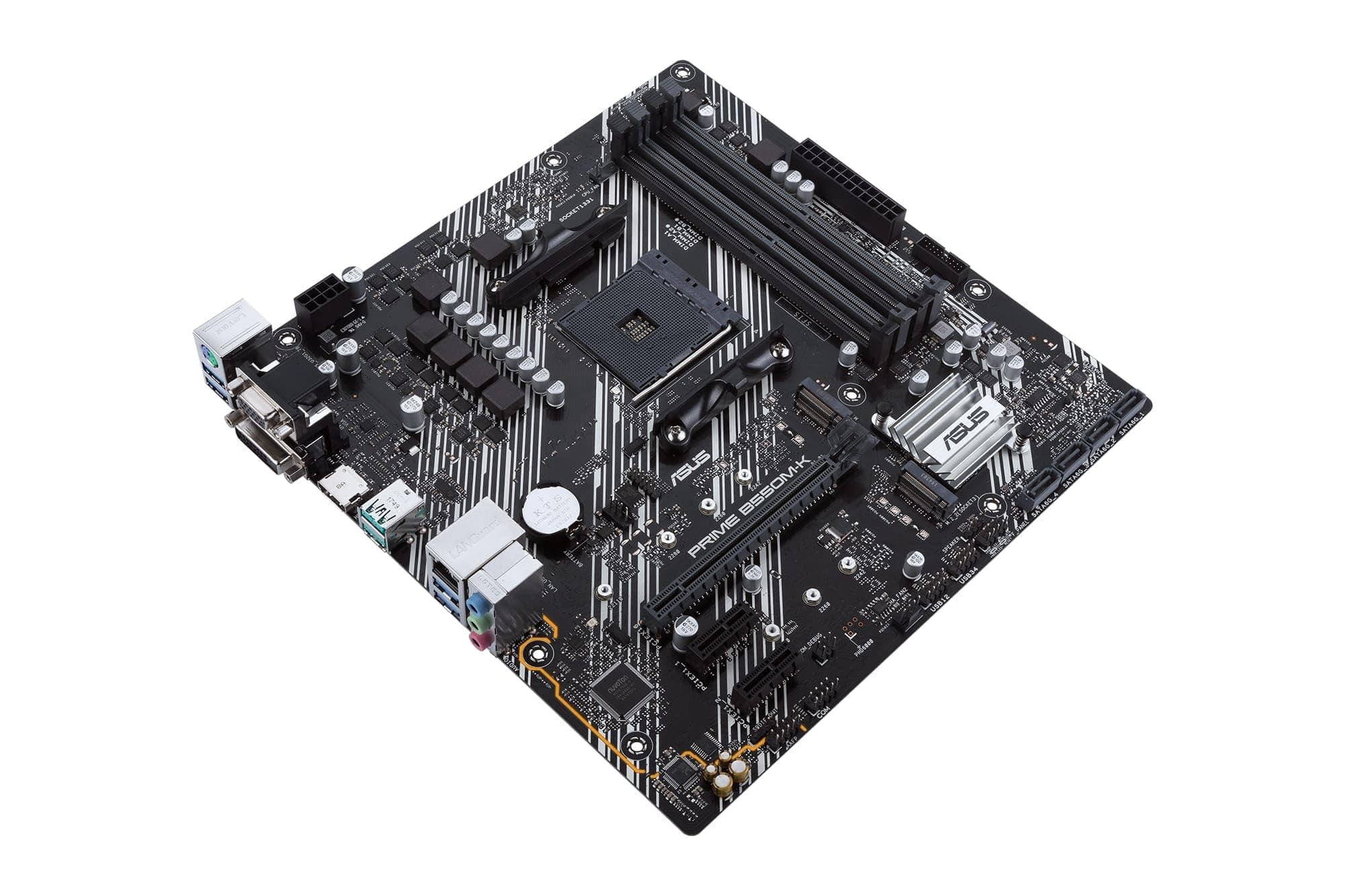 ASUS Prime B550M-K Gaming Mainboard Sockel AM4 (Micro ATX, Ryzen, PCIe 4.0, 2X M.2-Steckplätze, SATA 6Gbit/s, USB 3.2 Gen 2 Typ-A) Bild 5