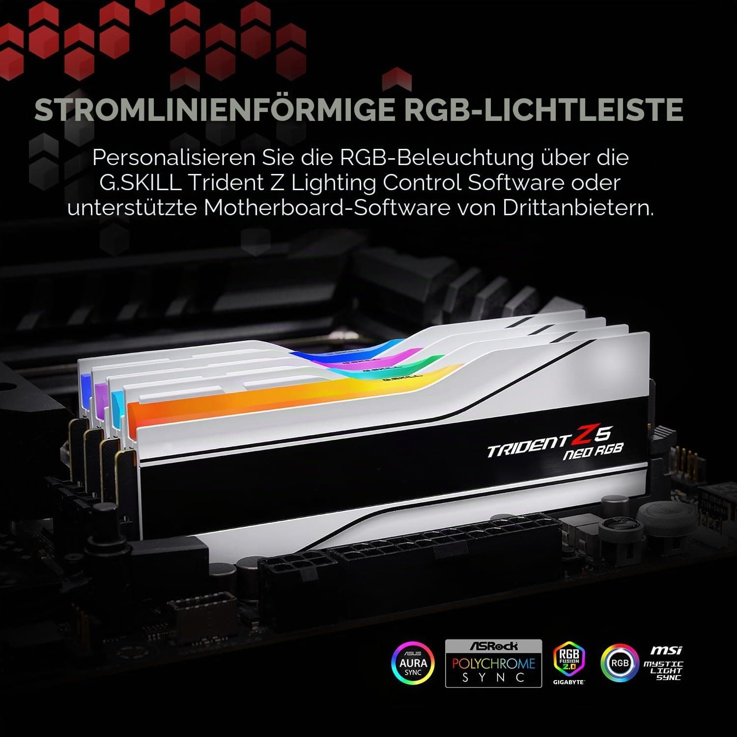 G.skill Trident Z Neo F5-6000j3036f16gx2-tz5nrw 32gb 2x16gb Ddr5 6000mhz Ram One Size 32GB (2x16GB) Weiss/opulenter Garten Bild 5