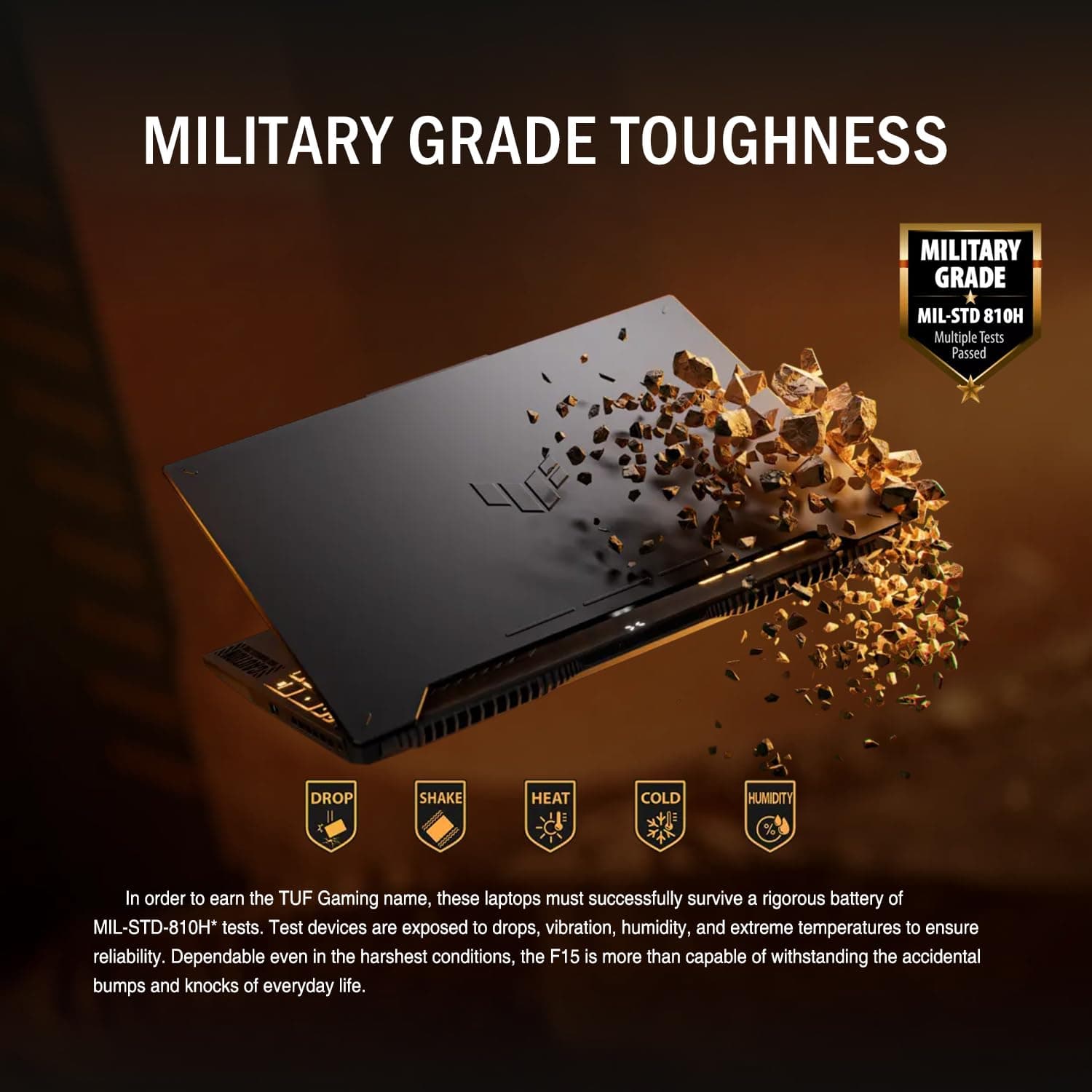 ASUS TUF 15.6 i7 RTX 4070 Premium Gaming Laptop, 39.6 cm FHD 1920 * 1080 144Hz, Intel i7-13620H (Beats Intel i9-12900), NVIDIA GeForce RTX 4070, 64GB DDR5, 2TB SSD, RGB Backlit Keyboard, Windows 11 64GB RAM | 2TB SSD Windows 11 Pro Bild 3