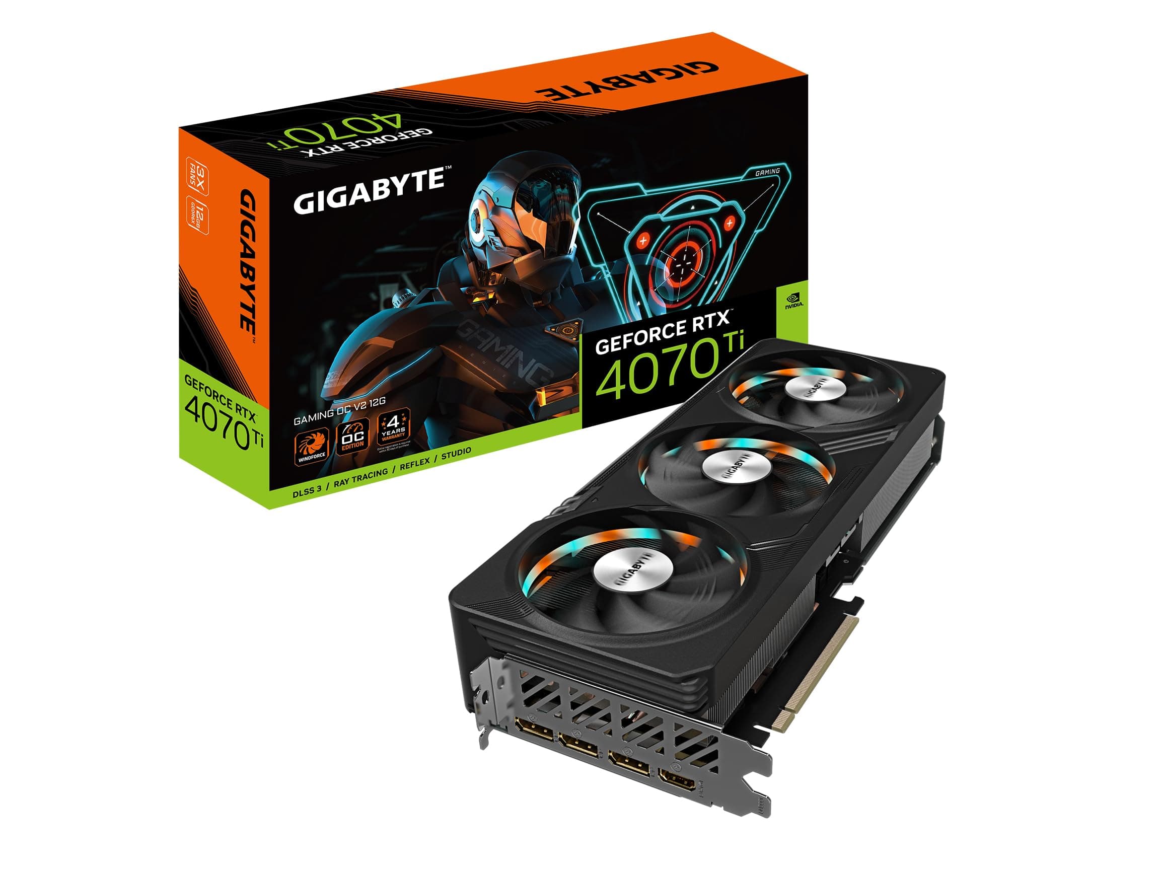 Gigabyte GeForce RTX 4070 Ti Gaming OC V2 12G Grafikkarte, 3X WINDFORCE Lüfter, 12GB 192-Bit GDDR6X, GV-N407TGAMING OCV2-12GD Grafikkarte Bild 2