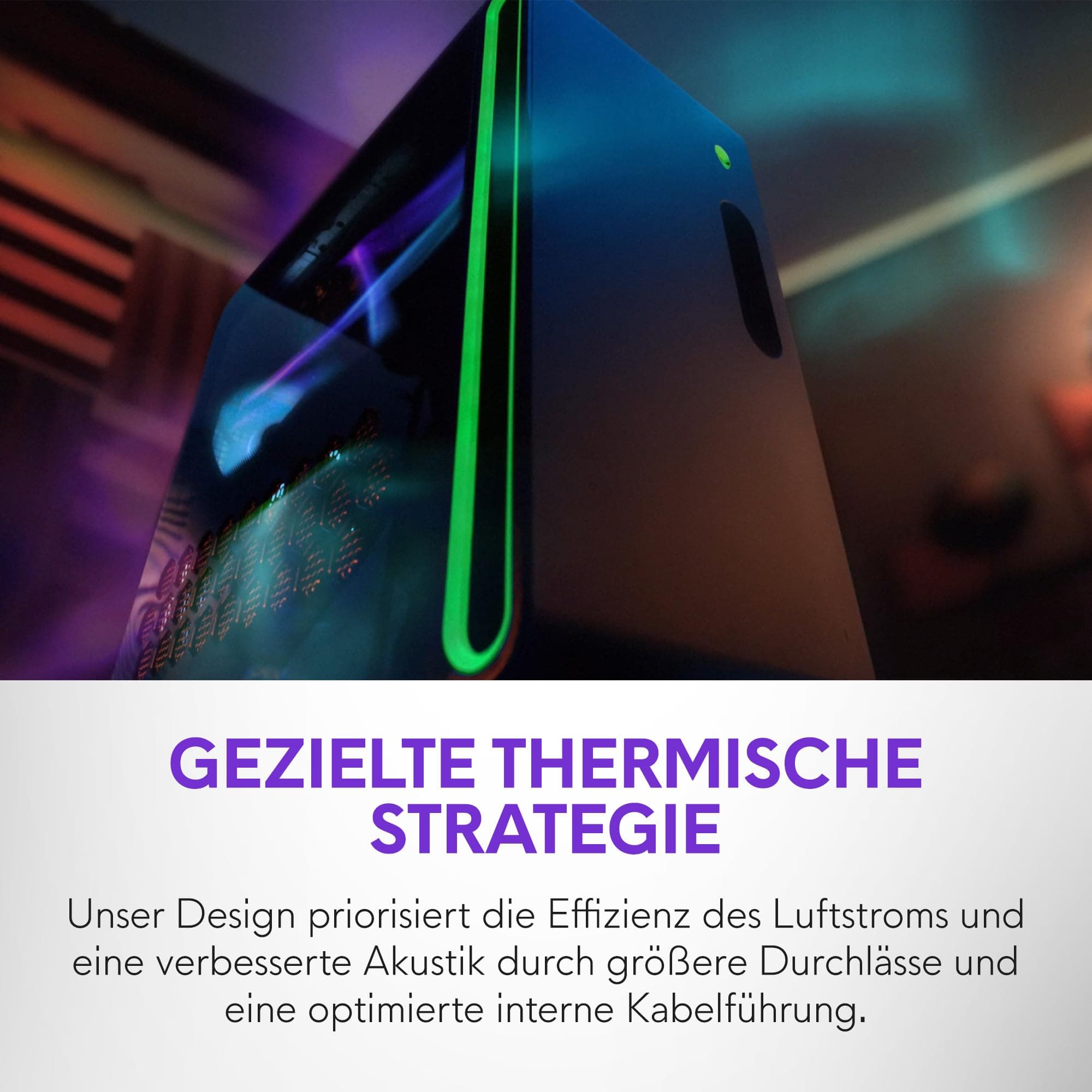 Alienware Aurora Gaming Desktop ACT1250 – Intel Core Ultra 7 265F, Nvidia GeForce RTX 5060 Ti, 16GB DDR5, 1TB SSD, Luftkühlung, Windows 11 Home, USB-C, Klare Seitenwand, 500W PSU – Basalt Black Intel Core Ultra 7 265F 16 GB 1 TB NVIDIA RTX 5060Ti Bild 7