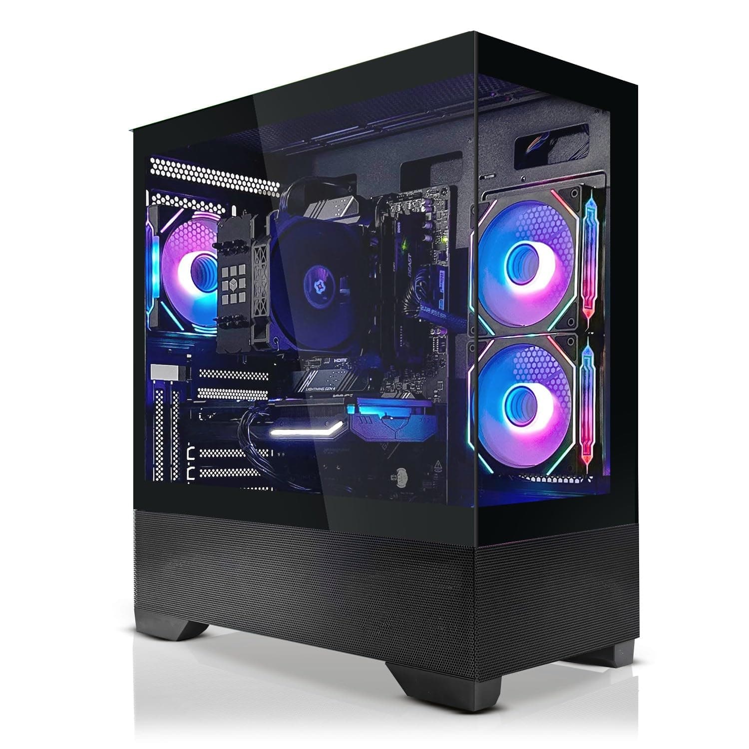 SYSTEMTREFF Gaming PC AMD Ryzen 7 9700X 8x5.5GHz | AMD Radeon RX 9060 XT 16GB DX12 | 1TB M.2 NVMe | 32GB DDR5 RAM | Windows 11 | WLAN Desktop Computer Rechner für Gamer, Zocker & Streamer