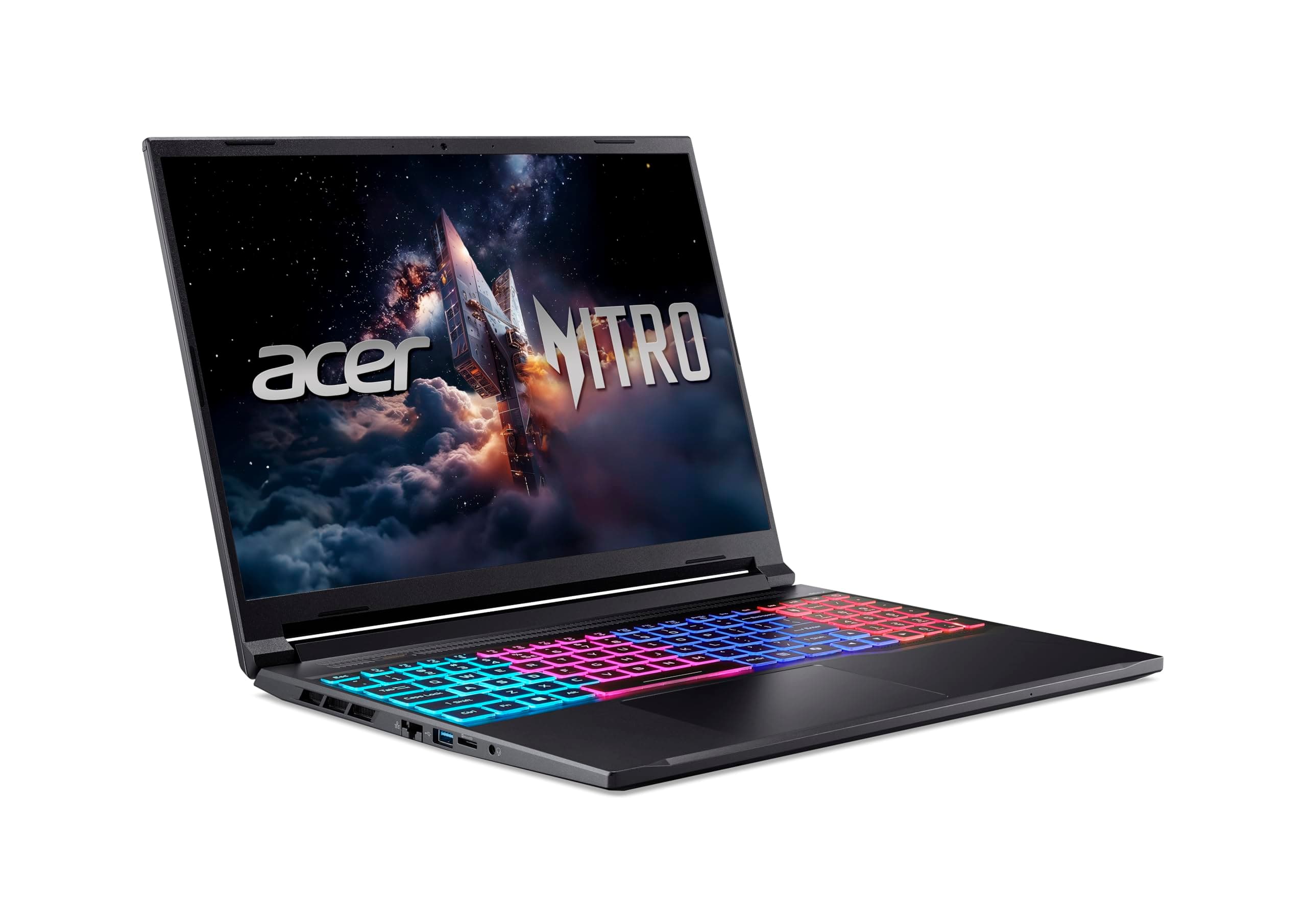 Acer Nitro V 16S AI (ANV16S-41-R93W) Gaming Laptop, 16" WQXGA IPS 180Hz Display, AMD Ryzen 7 260, 16 GB RAM, 1 TB GB SSD, NVIDIA GeForce RTX 5070, Windows 11, QWERTZ Tastatur, schwarz Bild 3