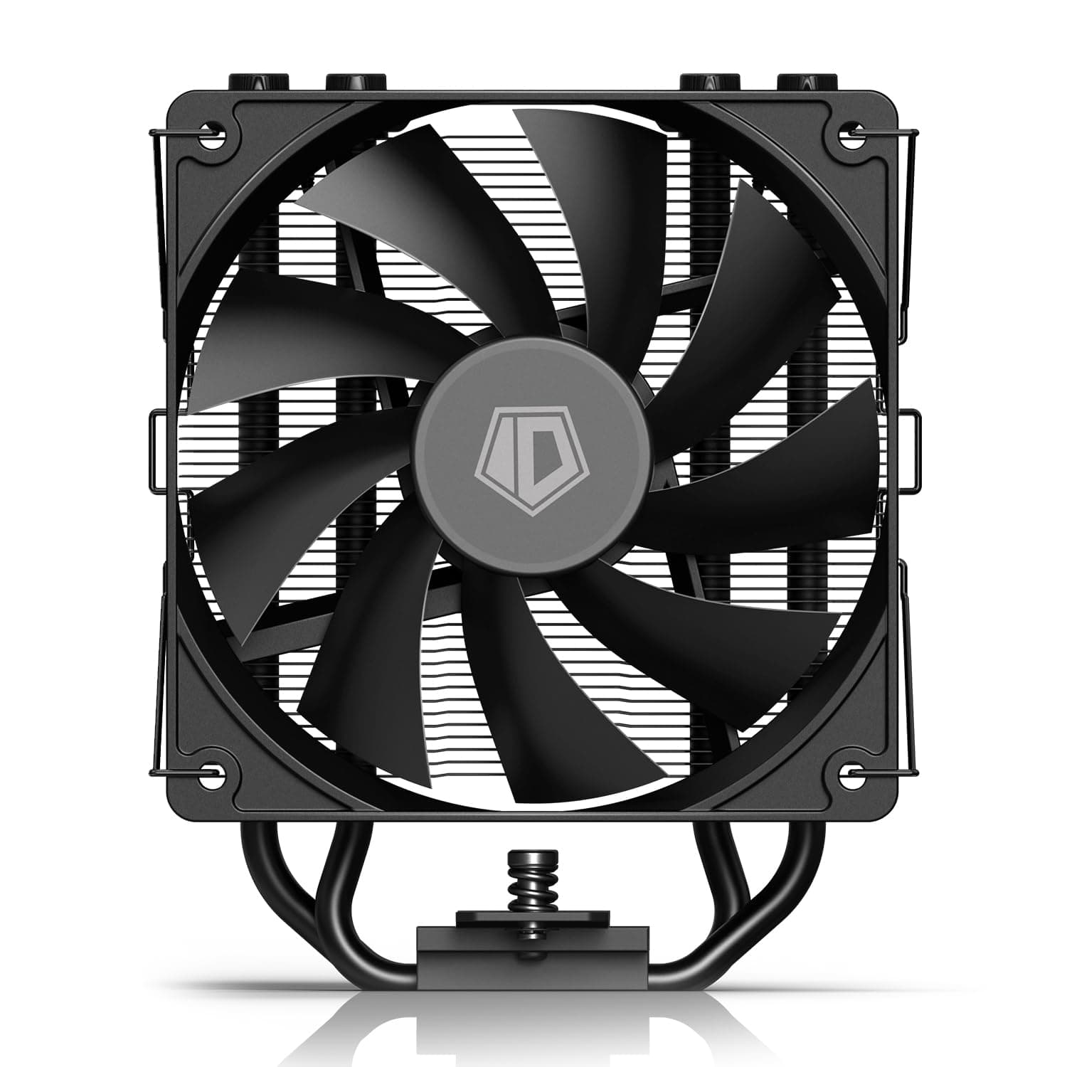 ID-COOLING SE-214-XT Black CPU Kühler, komplett schwarzes Design, 4 Direct-Contact-Heatpipes, 120mm PWM-Lüfter, Keine Beeinträchtigung des RAMs, TDP 180W, LGA1700/1851/1200/115X; AMD AM5/AM4 Sockeln. Bild 3