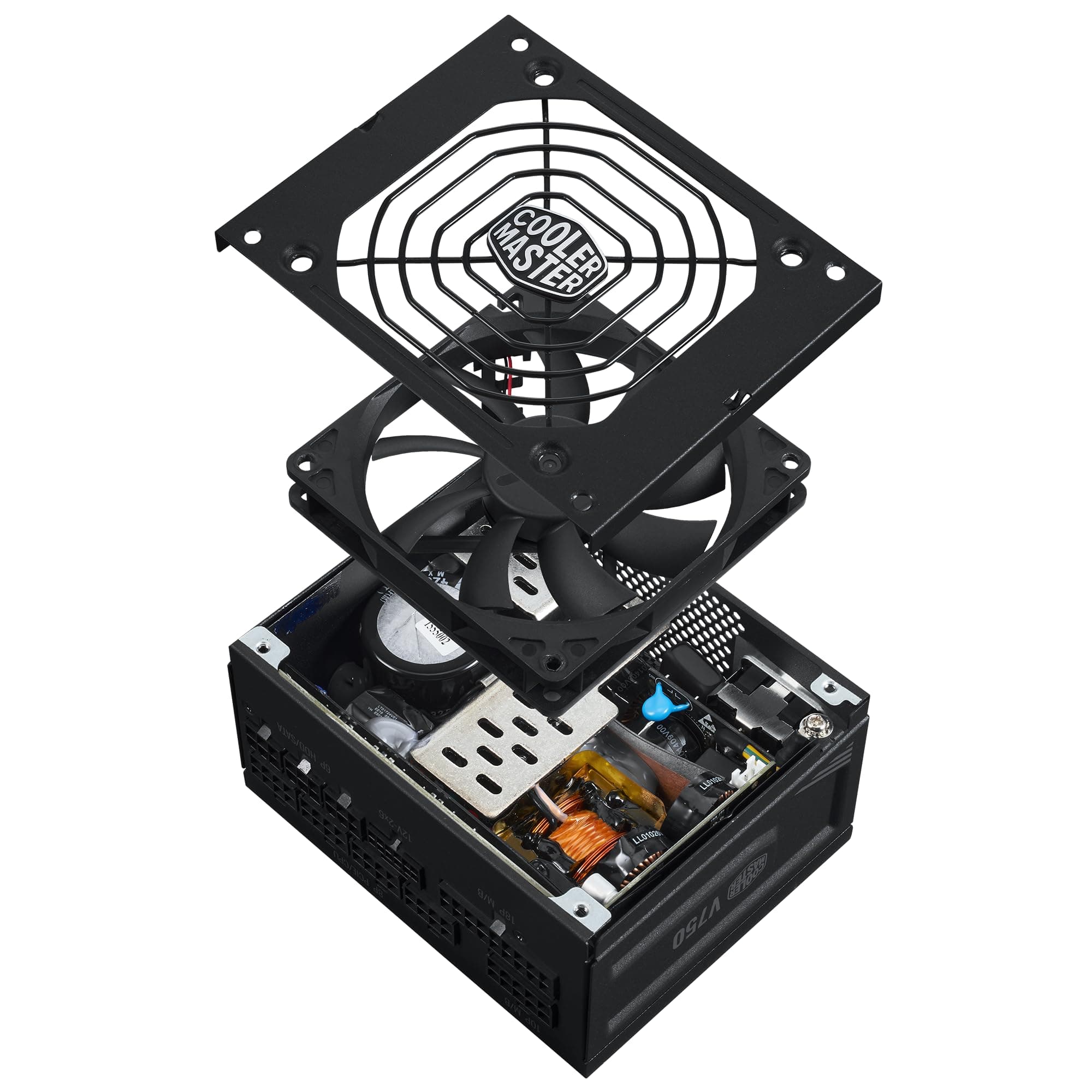 Cooler Master V750 SFX Gold ATX 3.1, EU-Stecker – 750 W 80 Plus Gold PC-Netzteil, vollmodulares Netzteil, SFF/mini-ITX-Netzteil, 92-mm-FDB-Lüfter, PCIe-5.1-Kabel, SFX-auf-ATX-Halterung - Schwarz Bild 7