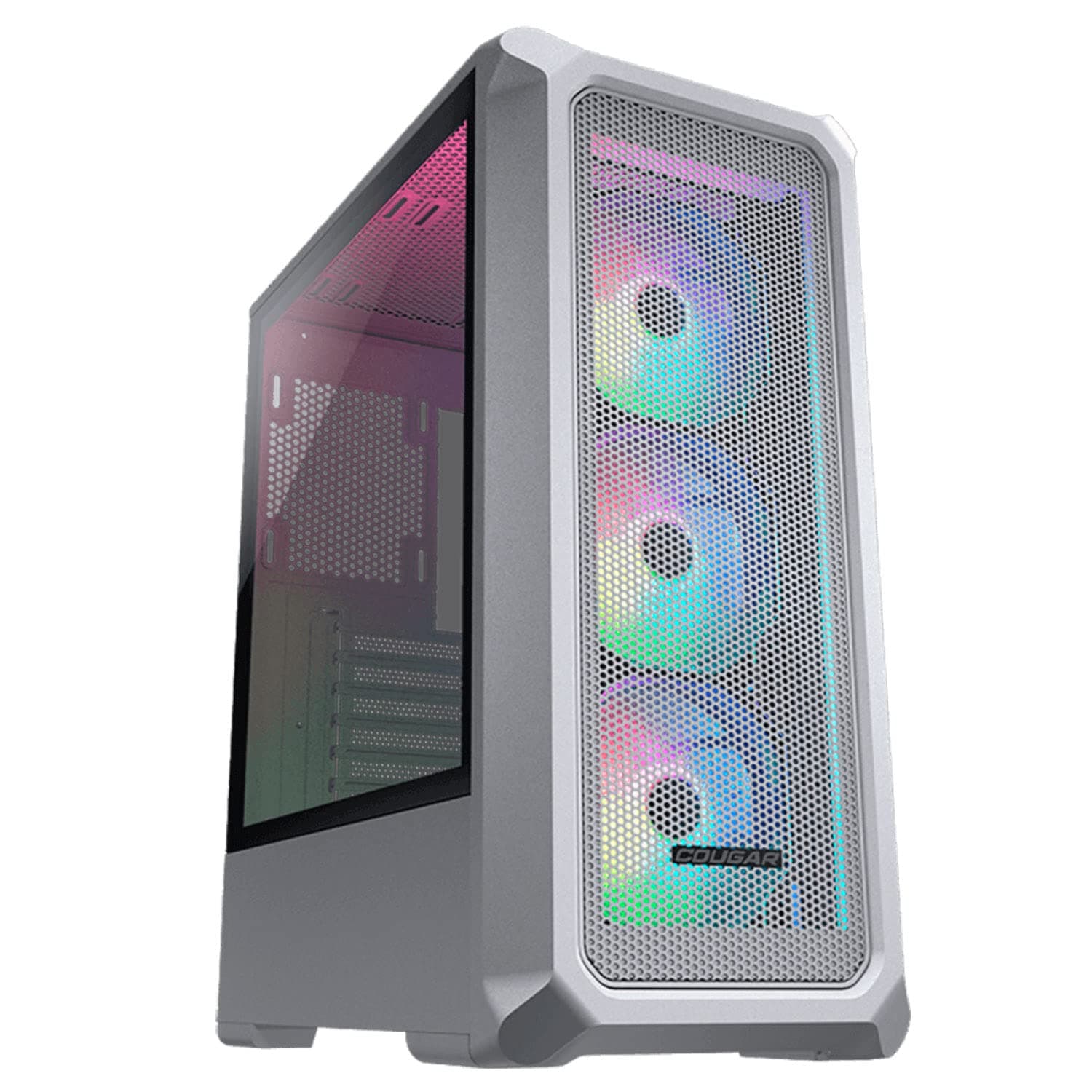 COUGAR Archon 2 Mesh RGB Weiß Elegant ARGB Mid Tower Gehäuse mit leistungsstarken Netzeinlässen Bild 2