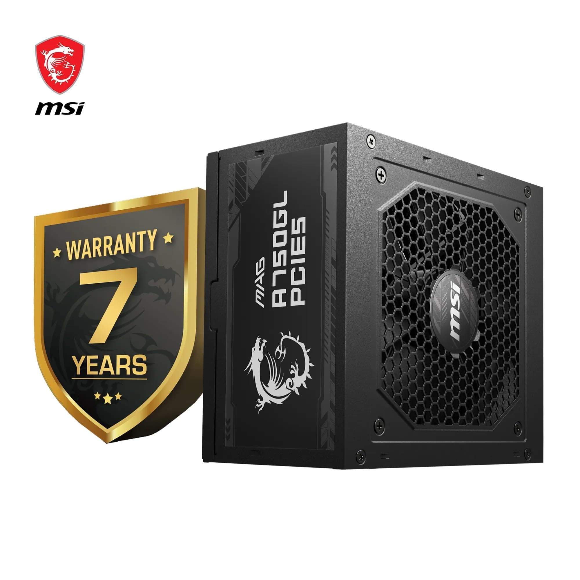 MSI MAG A750GL PCIE5 Netzteil, 750 W, 80 Plus Gold, vollmodular, ATX 3.0, PCIe 5.0 GPU-Unterstützung, Schwarze Flachkabel, 7 Jahre Garantie Bild 3