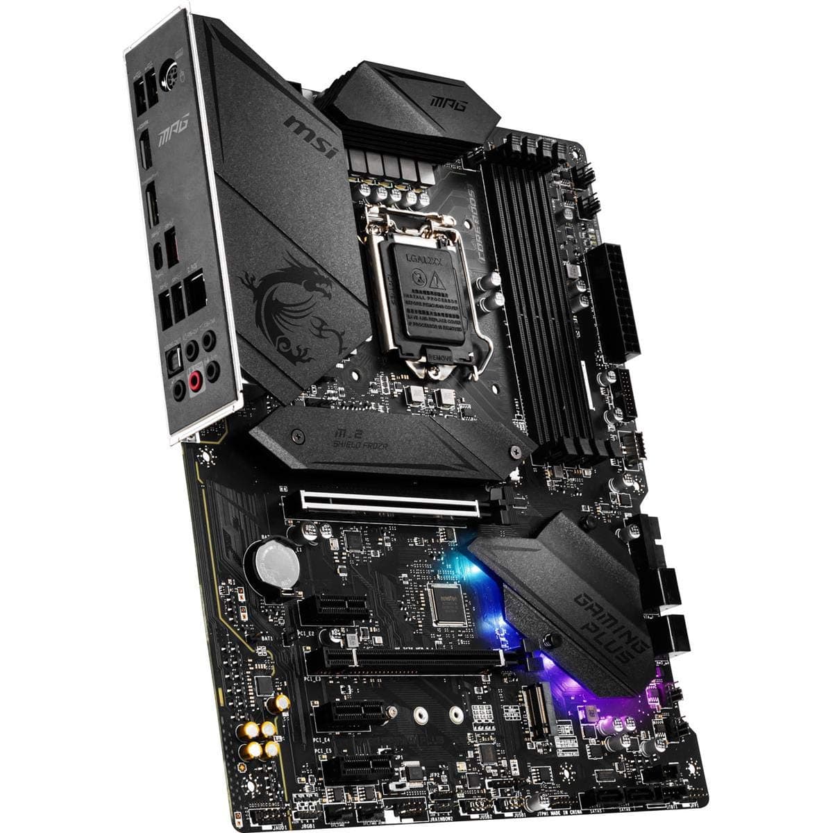 MSI MPG Z490 Gaming Plus Motherboard (ATX, Intel Core, LGA 1200 Socket, DDR4, CF, Dual M.2 Slots, USB 3.2 Gen 2, 2.5G LAN, DP/HDMI, Mystic Light RGB) Bild 2
