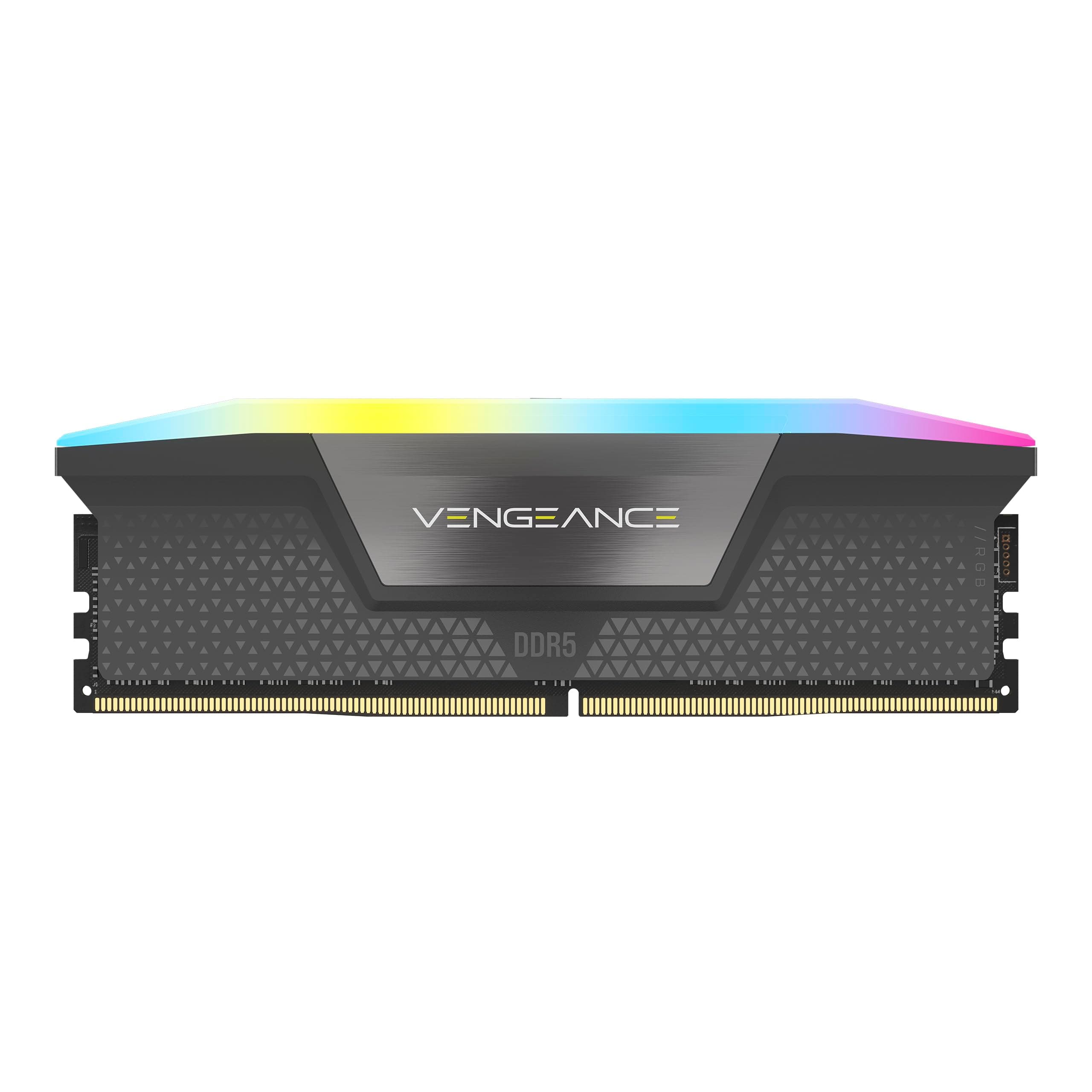 CORSAIR Vengeance RGB DDR5 RAM 16GB (1x16GB) Bis zu 6000MHz CL36-44-44-96 1.35V AMD EXPO Intel XMP 3.0 Desktop-Arbeitsspeicher – Grau (CMH32GX5M1E6000Z38) Bild 2