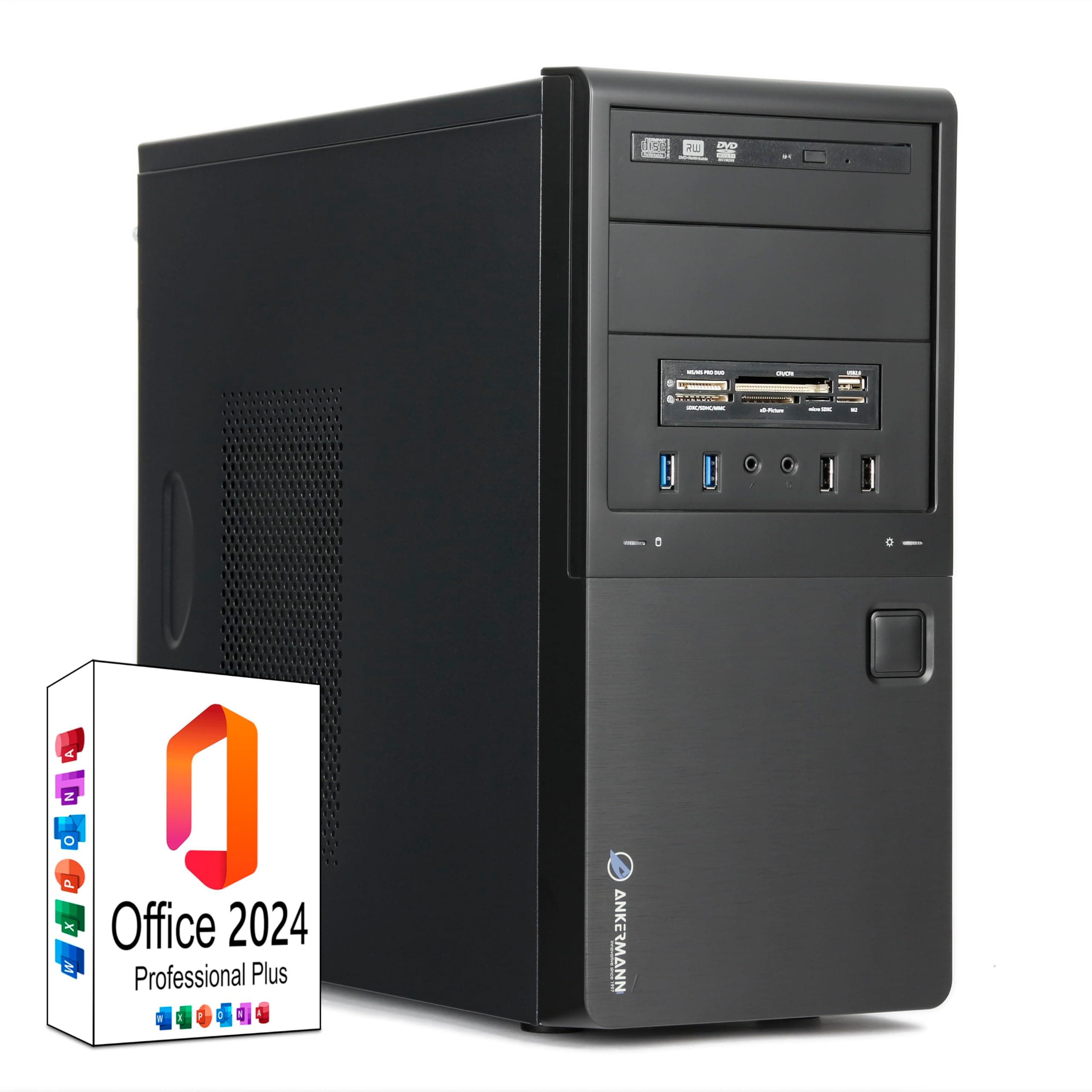 Ankermann Smart Office | Intel Core i7-7700 | 16GB RAM | 480GB 2,5 Zoll SATA SSD | Windows 10 | WLAN | MS Office 2024