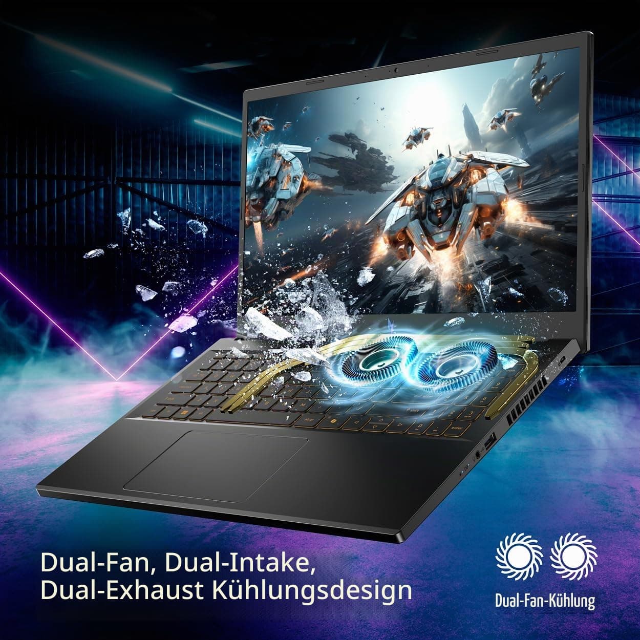 Acer Nitro V Gaming Laptop | Intel Core i5-13420H Prozessor | GPU für NVIDIA GeForce RTX 4050 Laptop | 165Hz FHD IPS Display | 8GB DDR5 | 512GB Gen 4 SSD | Wi-Fi 6 | KB Bild 6