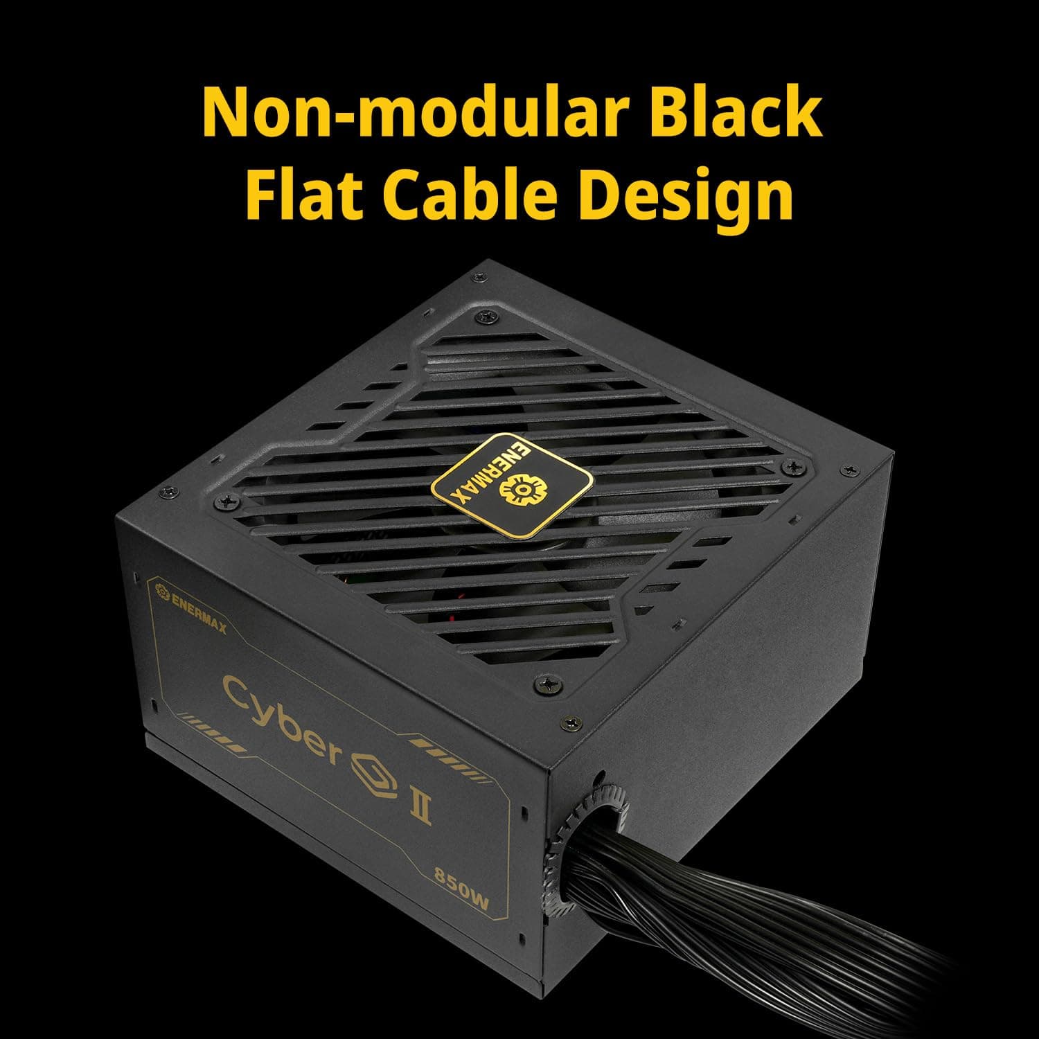 Enermax CYBERG II 650 Watt | Nicht-modulares ATX 3.1-Netzteil | 2X PCIe (6+2) |80 Plus Gold |geräuscharmer 120mm SB-Lüfter | 105°C jap. Kondensatoren |ERV650G-AHG-NAC CYBERG II 650W Bild 5