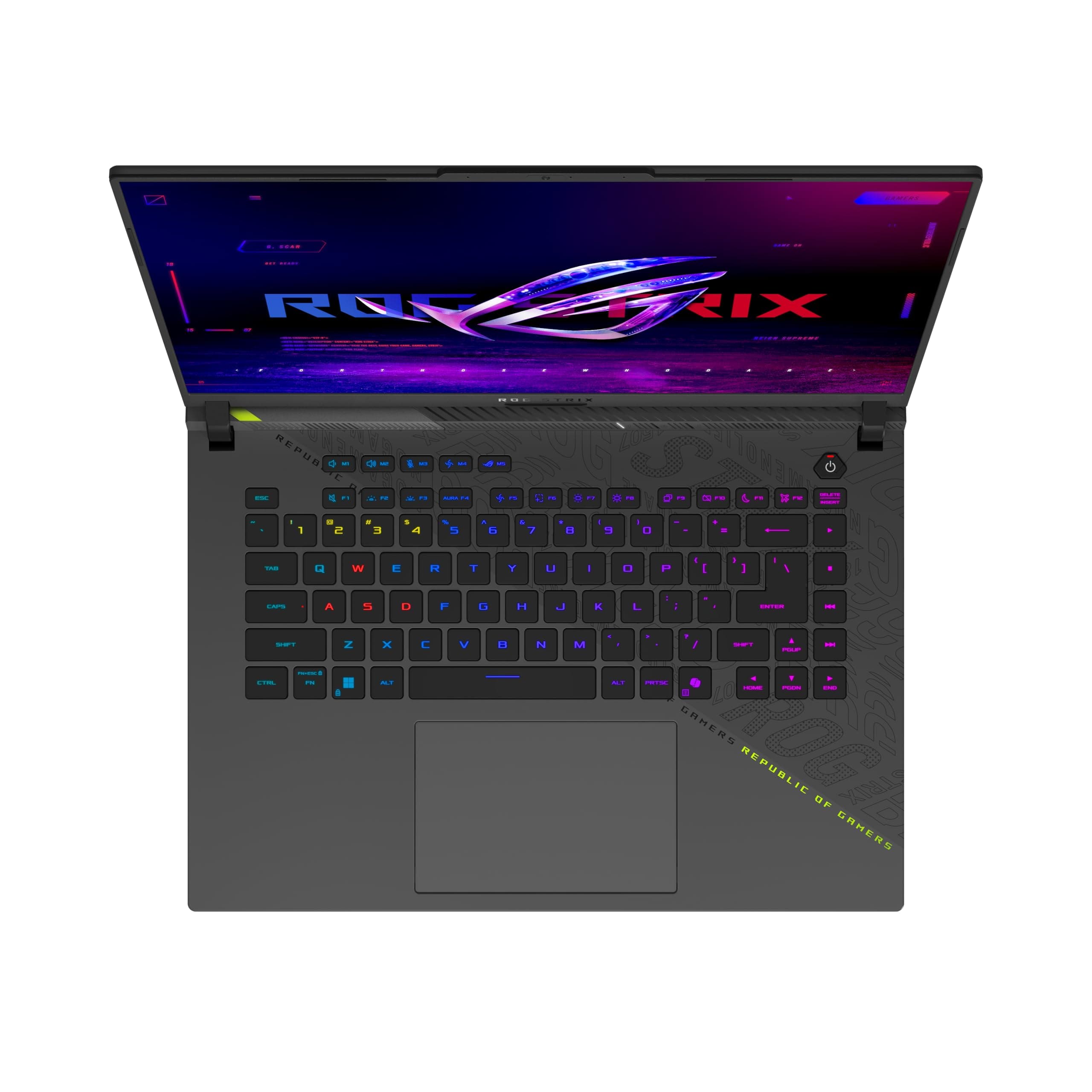 ASUS ROG Strix G16 G614FR Laptop | 16" WQXGA 240Hz/3ms 16:9 IPS Display | AMD Ryzen 9 9955HX | 32GB RAM |1TB SSD | RTX 5070 Ti | Win11 Home | QWERTZ | Volt Green | 3Monate GamePass Bild 3