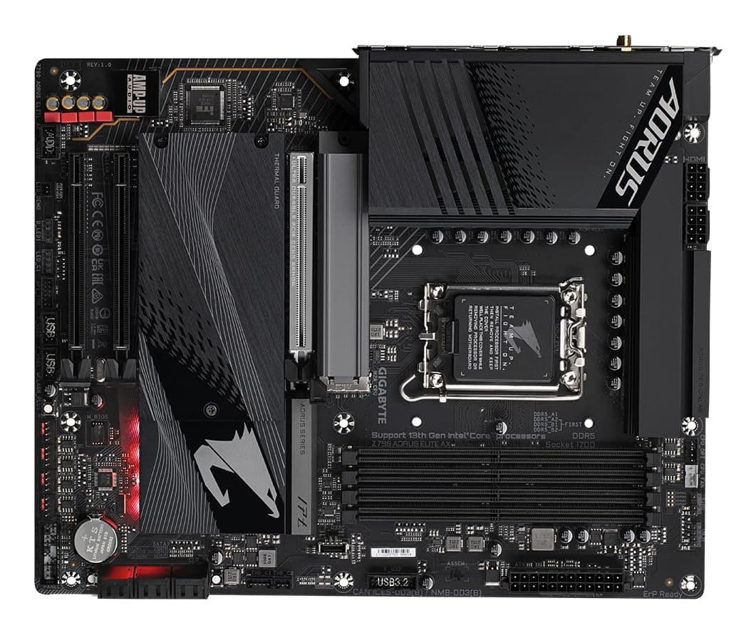 GIGABYTE Z790 AORUS Elite AX Motherboard - Unterstützt Intel Core 14th Gen CPUs, 16+2+1 Phase Digital VRM, 7600MHz DDR5 (OC), 4X PCIe 4.0 M.2, 2.5GbE LAN, USB 3.2 Gen 2x2 Bild 6