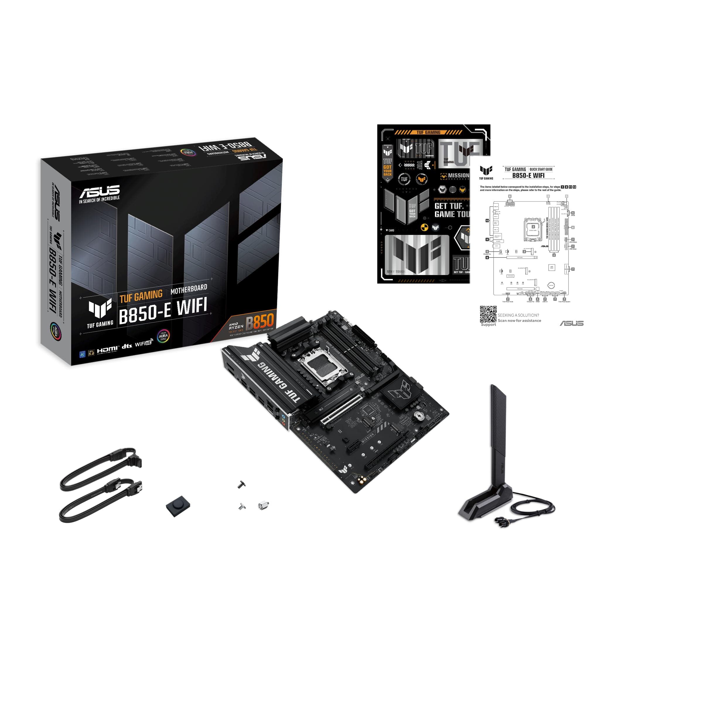 ASUS TUF Gaming B650-E WiFi Mainboard Sockel AMD AM5 (Ryzen 7000, ATX, PCIe 5.0, DDR5-Speicher, WiFi 6E, USB 3.2 Gen 2x2 Typ-C, Aura Sync) Bild 7