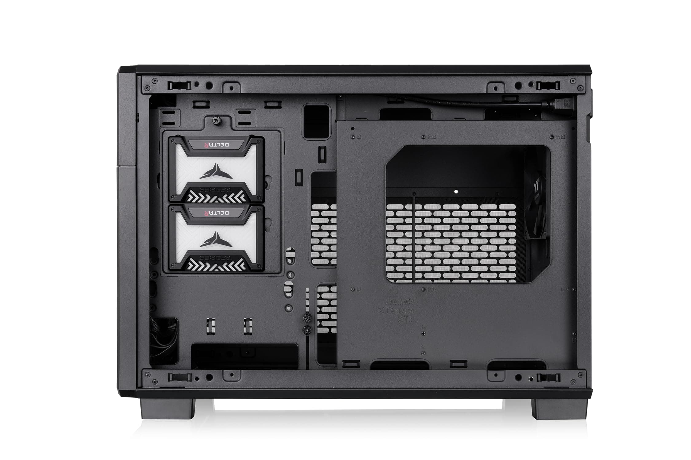 Thermaltake TR200 Black | Micro ATX PC-Gehäuse | Vorinstallierter 120 mm Lüfter | 360 mm AIO Support | LCD Kit kompatibel | Funktionelle Frontblende Schwarz TR200 Bild 5