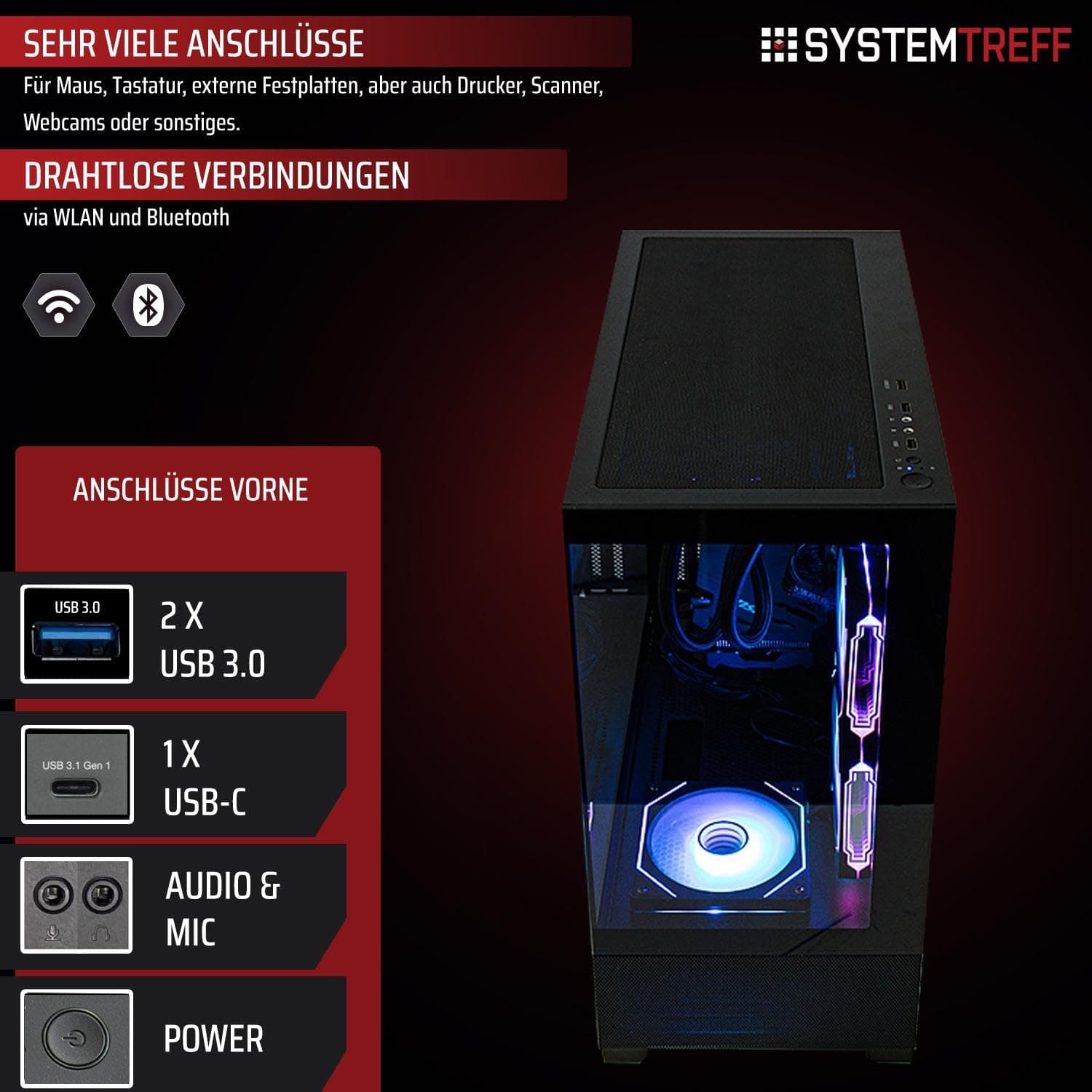 SYSTEMTREFF High-End Gaming PC Intel Core Ultra 7 265KF 8x5.5GHz | MSI Board | 32GB DDR5 | 1TB M.2 NVMe | AMD Radeon RX 9070 16GB DX12 | Windows 11 Bild 4
