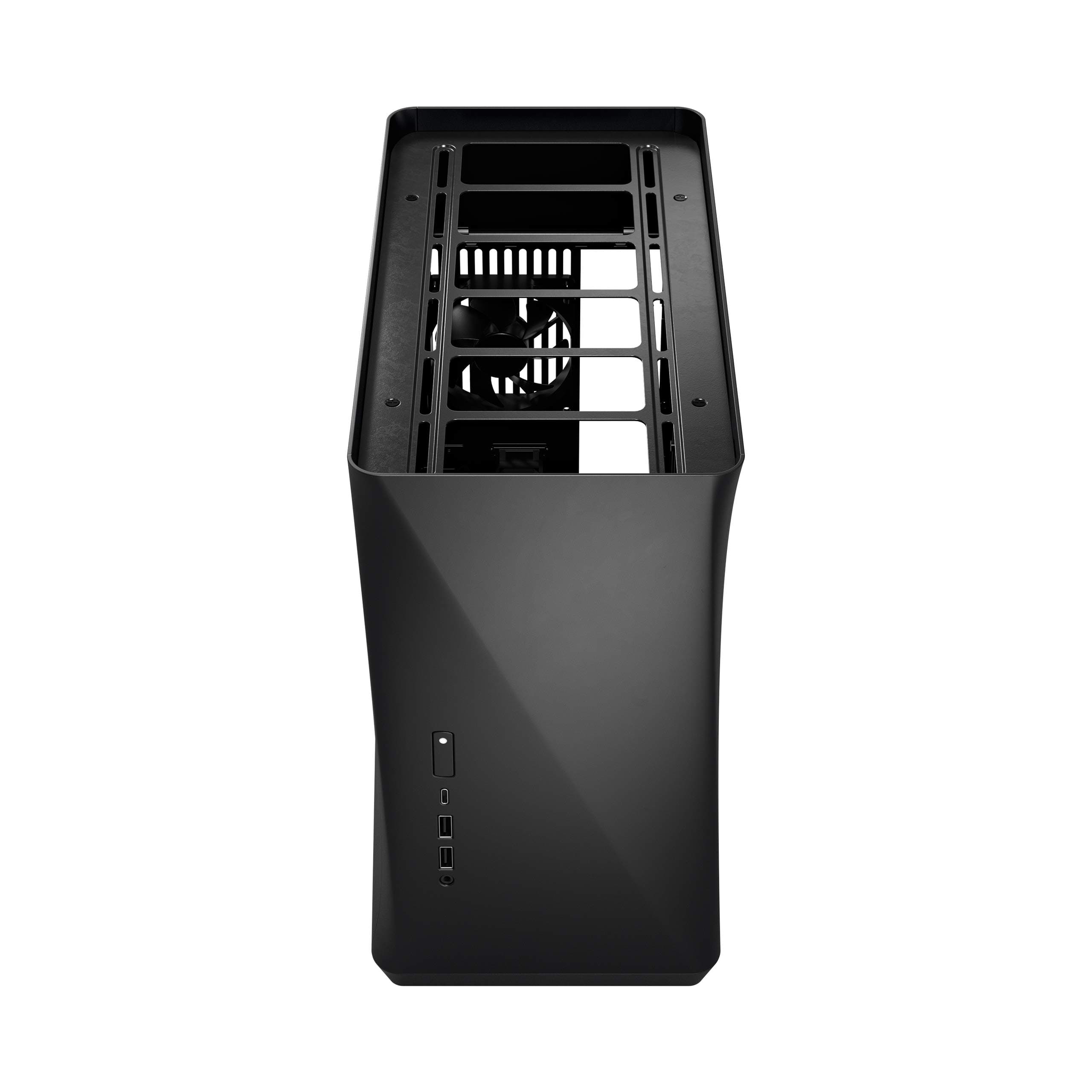 Fractal Design Era ITX Carbon – Tempered Glass – Mini-ITX Gehäuse – Small Form Factor – geeignet für Wasserkühlungen – USB Typ-C - Aluminium - schwarz Schwarz/schiere Freude Tempered Glass Bild 5