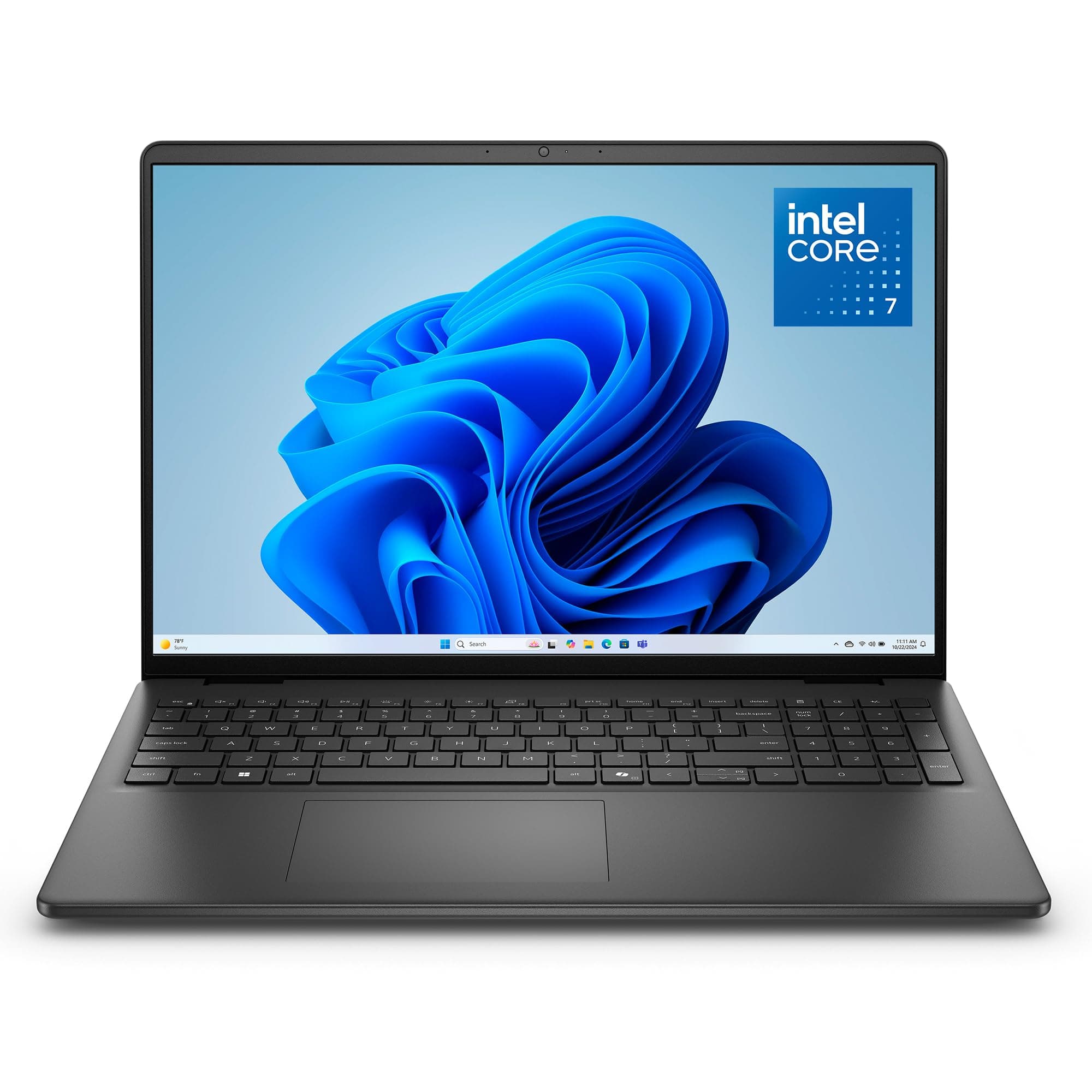 Dell 16 Laptop DC16250-16 Inch FHD+ (1920 x 1200) Display, Intel Core 7 Series 1, Intel UHD Graphics, 16GB DDR5 RAM, 1TB SSD, Windows 11 Home, Fingerprint Sensor, QWERTZ Keyboard - Black Core 7 150U 16 GB 1TB SSD