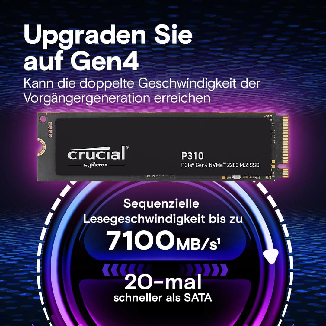 Unit? Ssd Interna - Crucial - Ssd P310 Pcie Gen4 Nvme M.2 Da 1 Tb (ct1000p310ssd8) Bild 3