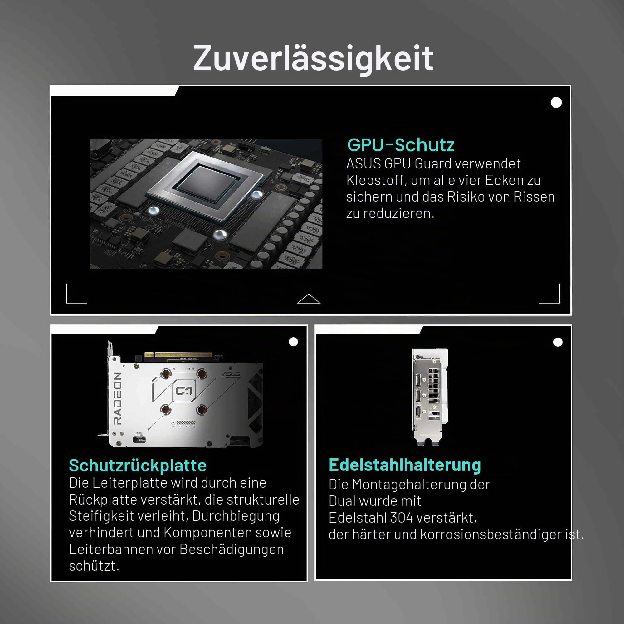 ASUS Dual Radeon RX 9060 XT 16GB GDDR6 White Edition (PCIe 5.0, 16GB GDDR6, HDMI 2.1b, DisplayPort 2.1a, 2.5-Slot Design, Axial-tech Lüfterdesign, 0dB Technologie und mehr) Bild 7
