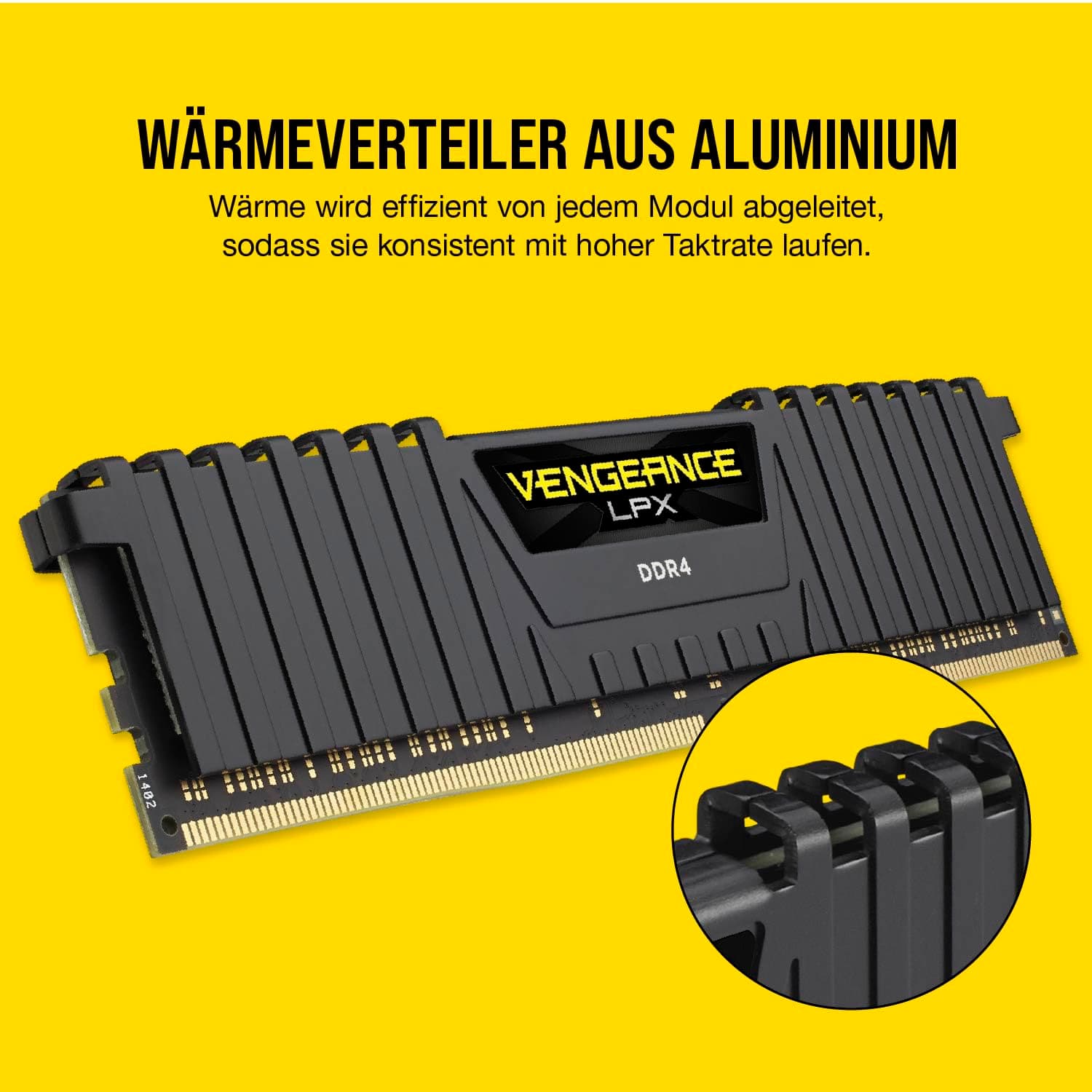 Corsair Vengeance LPX DDR4 RAM 32GB (2x16GB) Bis zu 3200MHz CL16 Intel XMP 2.0 Computerspeicher - Schwarz (CMK32GX4M2E3200C16) 2 x 16 GB Bild 7