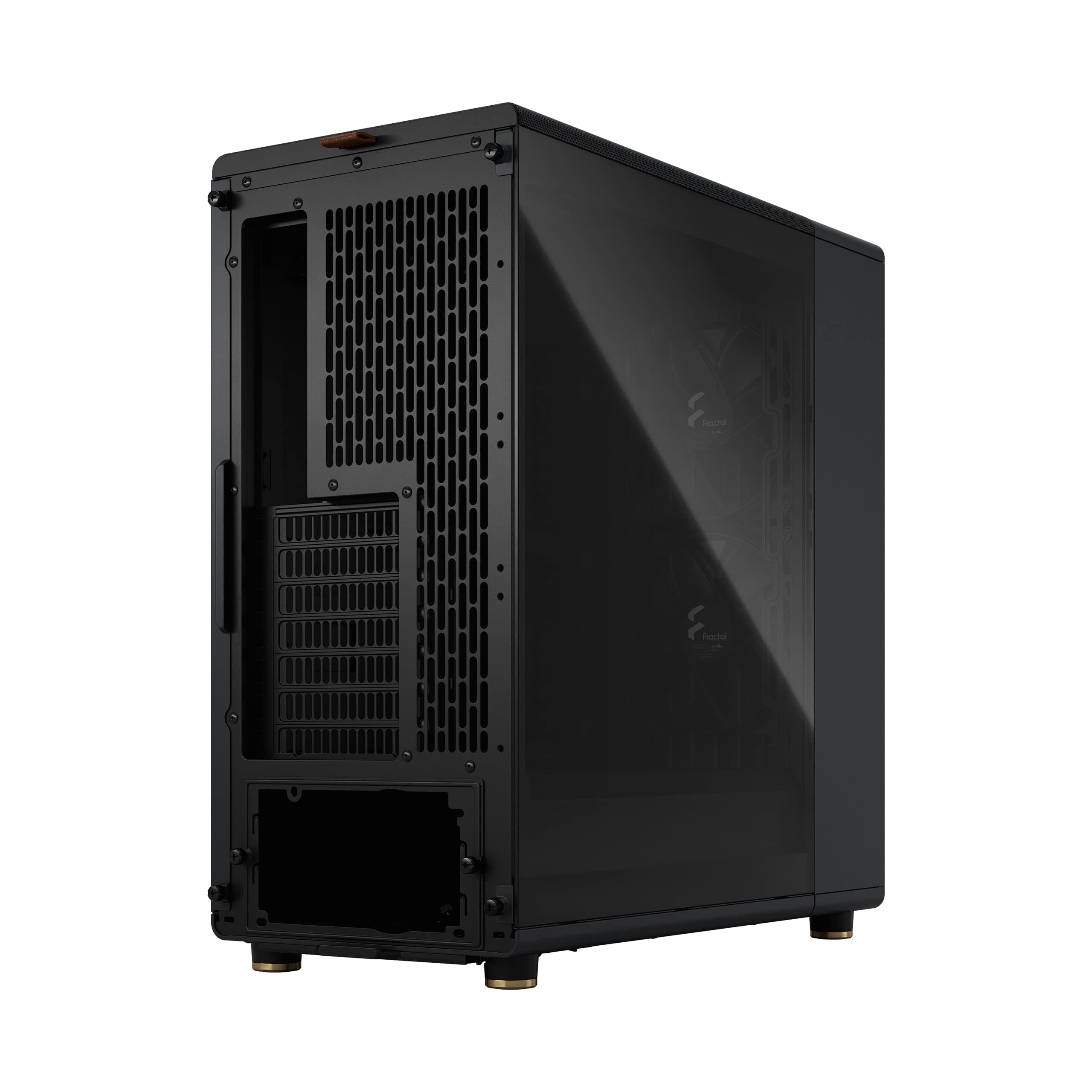 Fractal Design North ATX Mid-Tower PC-Gehäuse - Holzfront | Tempered Glass Seitenpanel, zwei 140-mm-Lüfter enthalten, USB-C, Airflow optimiert für Gaming PC North Black TG Dark Bild 3