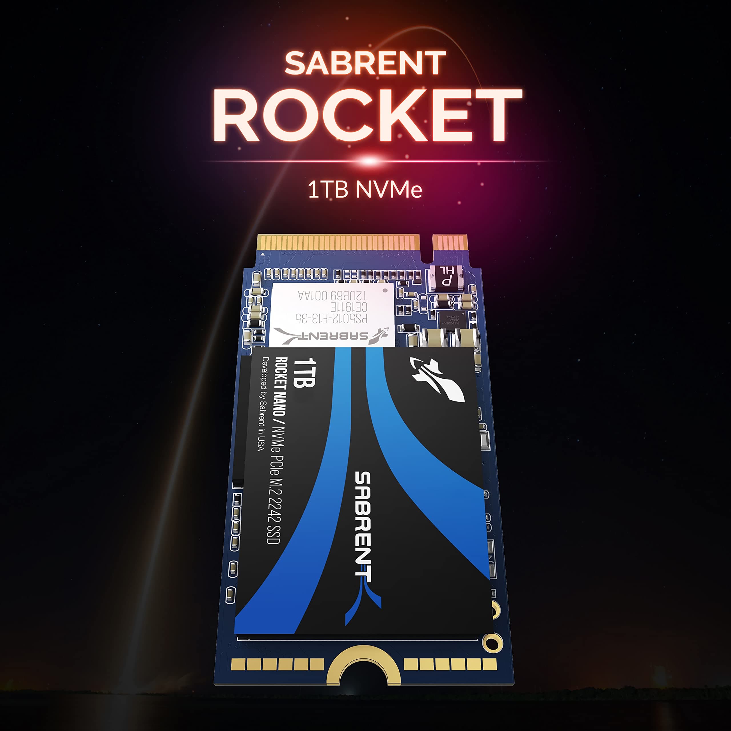 SABRENT 2242 M.2 NVMe SSD 1TB, Interne SSD 2500 MB/s Lesen, 42 mm PCIe 3.0 X4, Internes Solid State Drive, High Performance kompatibel mit Allen PCs, NUCs und Laptops (SB-1342-1TB) Bild 7